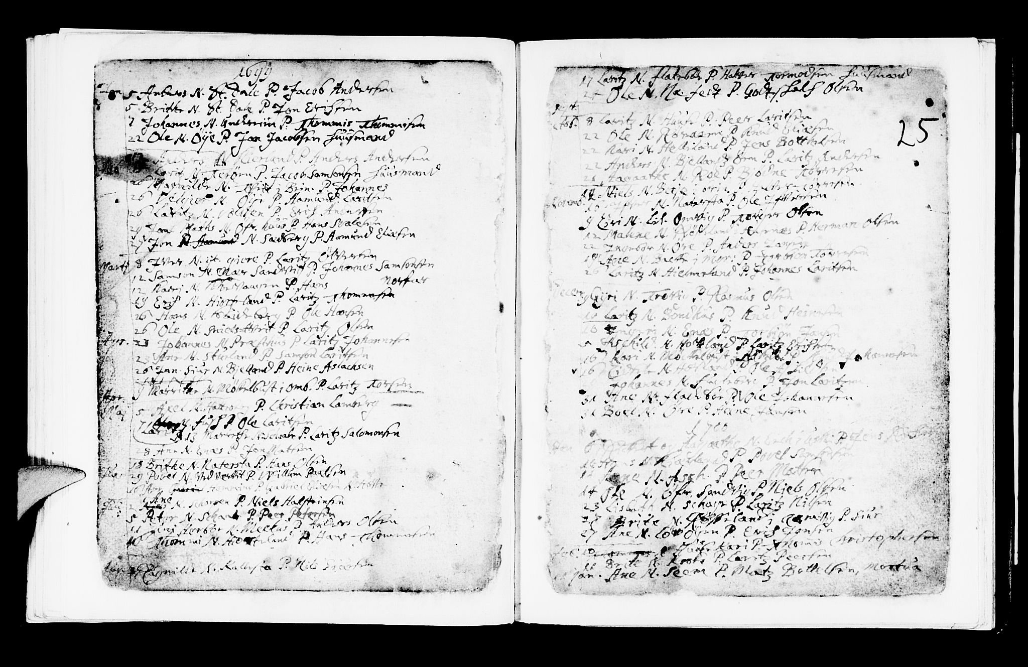 Kvinnherad sokneprestembete, SAB/A-76401/H/Haa: Parish register (official) no. A 1, 1669-1709, p. 25