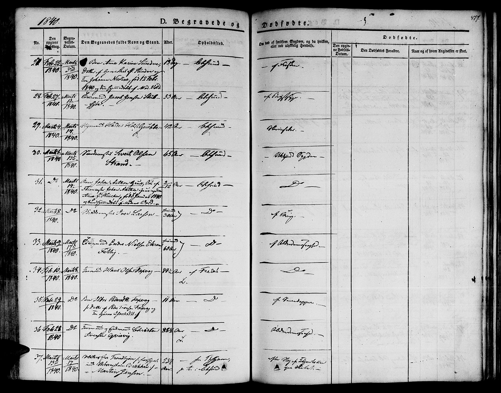 Ministerialprotokoller, klokkerbøker og fødselsregistre - Møre og Romsdal, SAT/A-1454/572/L0843: Parish register (official) no. 572A06, 1832-1842, p. 377