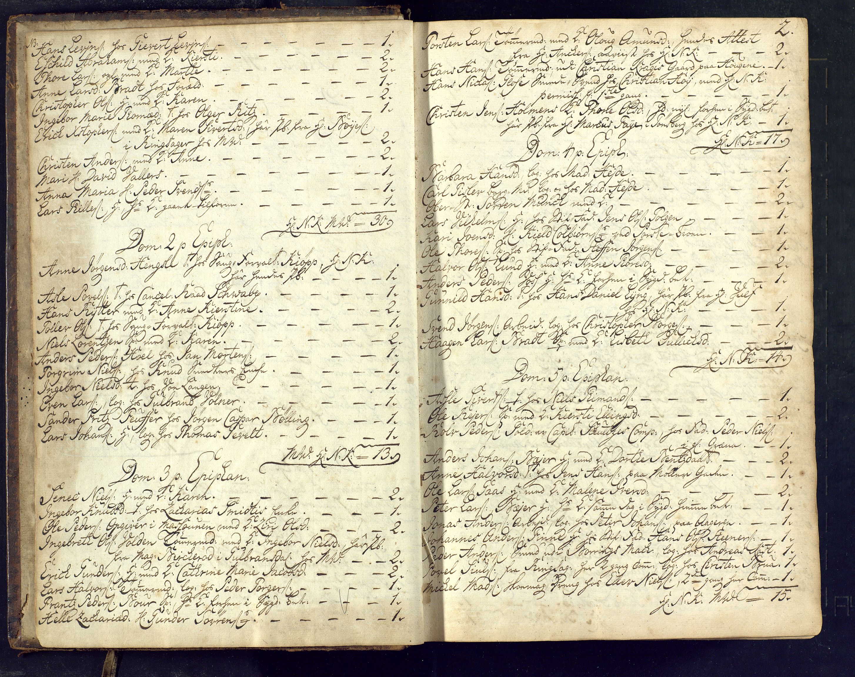 Kongsberg kirkebøker, SAKO/A-22/M/Ma/L0002: Communicants register no. 2, 1739-1745, p. 2