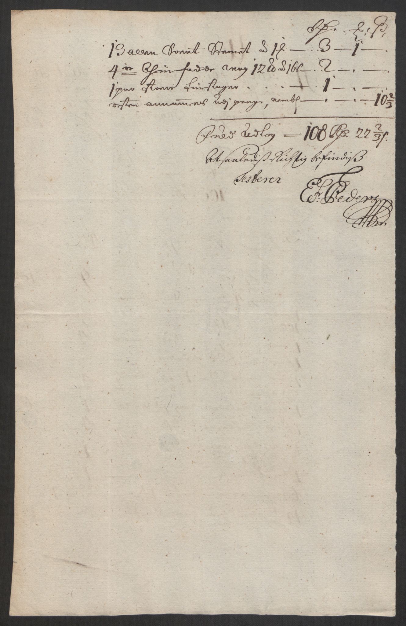 Rentekammeret inntil 1814, Reviderte regnskaper, Byregnskaper, AV/RA-EA-4066/R/Rm/L0285: [M18] Sikt og sakefall, 1681-1718, p. 201