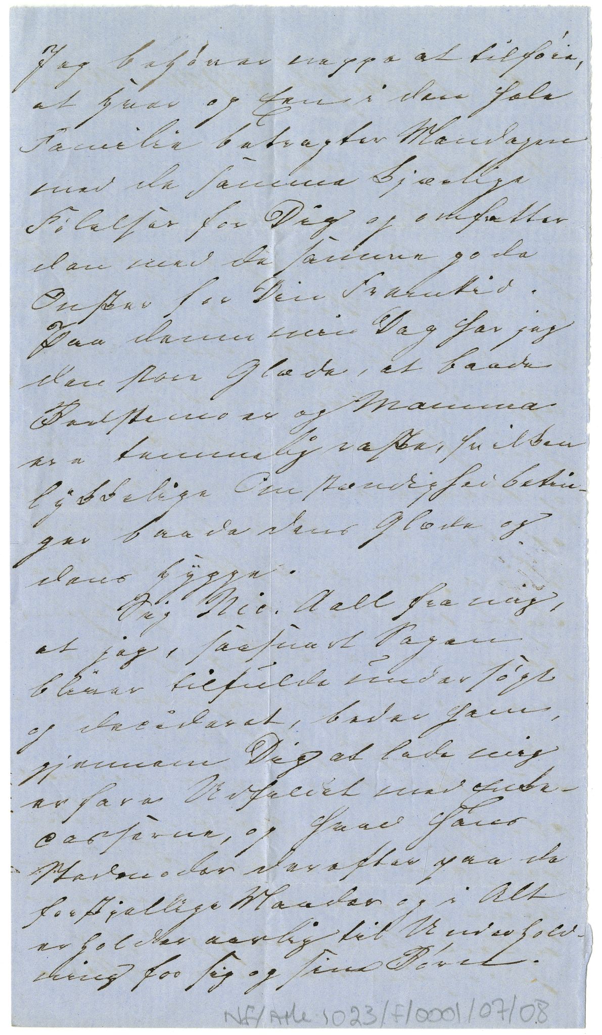 Diderik Maria Aalls brevsamling, NF/Ark-1023/F/L0001: D.M. Aalls brevsamling. A - B, 1738-1889, p. 47