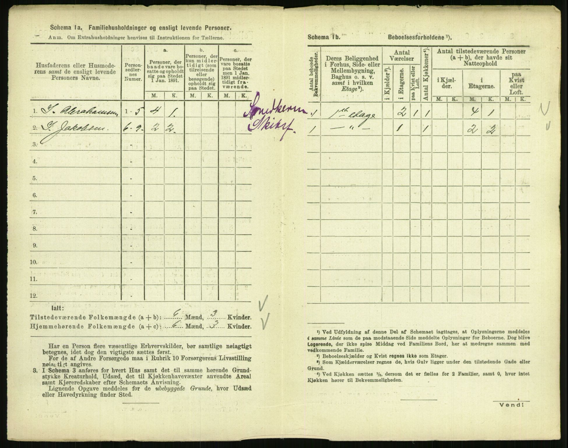 RA, 1891 census for 0801 Kragerø, 1891, p. 581