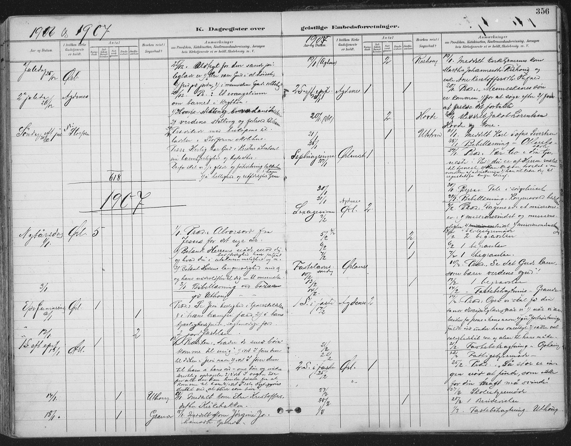 Ministerialprotokoller, klokkerbøker og fødselsregistre - Sør-Trøndelag, SAT/A-1456/659/L0743: Parish register (official) no. 659A13, 1893-1910, p. 356