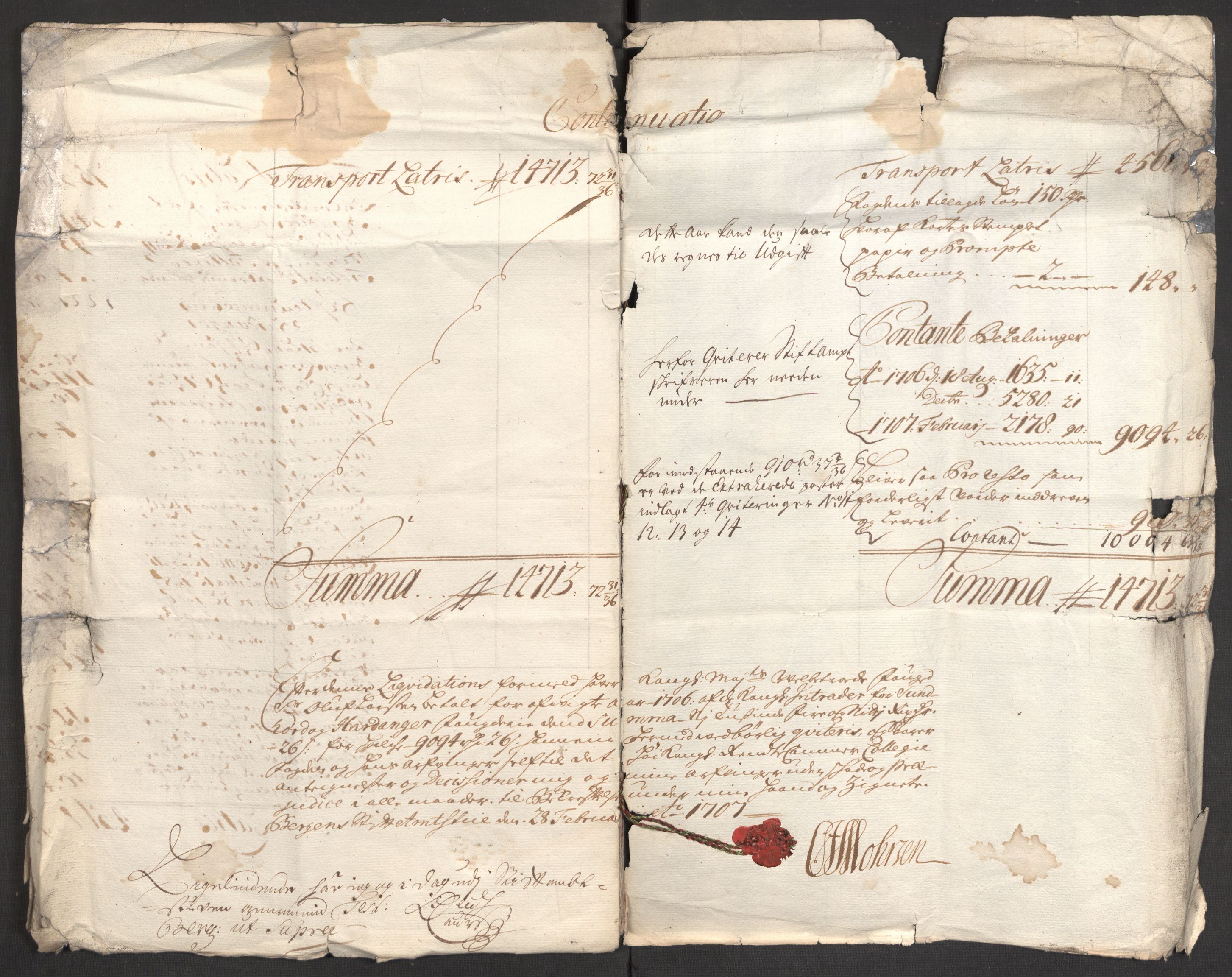 Rentekammeret inntil 1814, Reviderte regnskaper, Fogderegnskap, AV/RA-EA-4092/R48/L2984: Fogderegnskap Sunnhordland og Hardanger, 1706-1707, p. 31