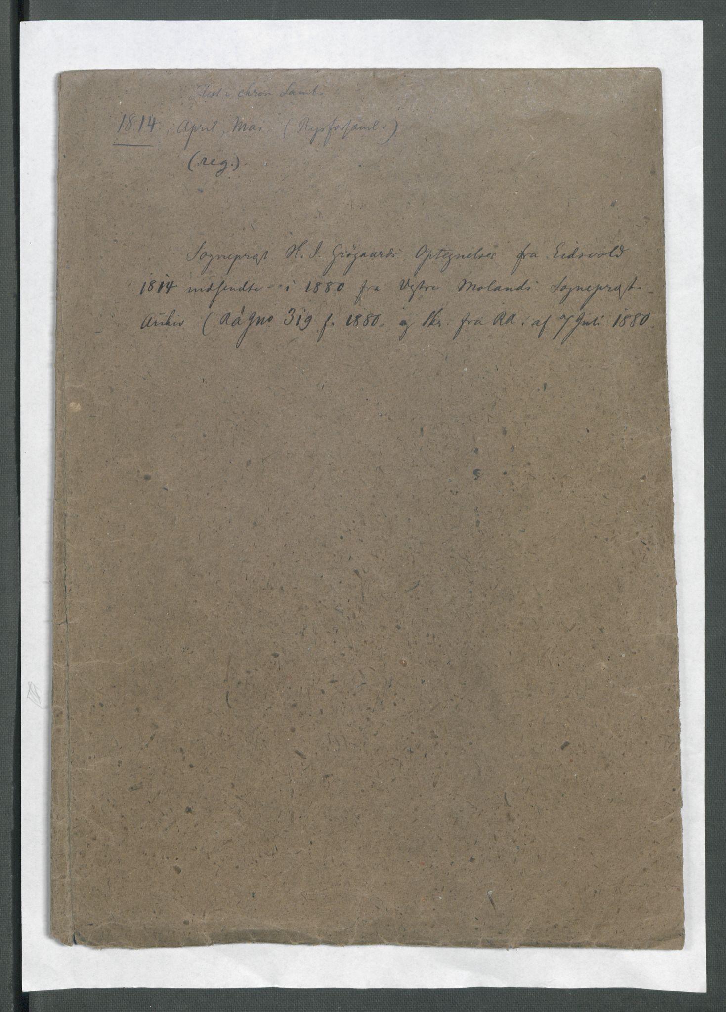 Forskjellige samlinger, Historisk-kronologisk samling, AV/RA-EA-4029/G/Ga/L0009A: Historisk-kronologisk samling. Dokumenter fra januar og ut september 1814. , 1814, p. 171