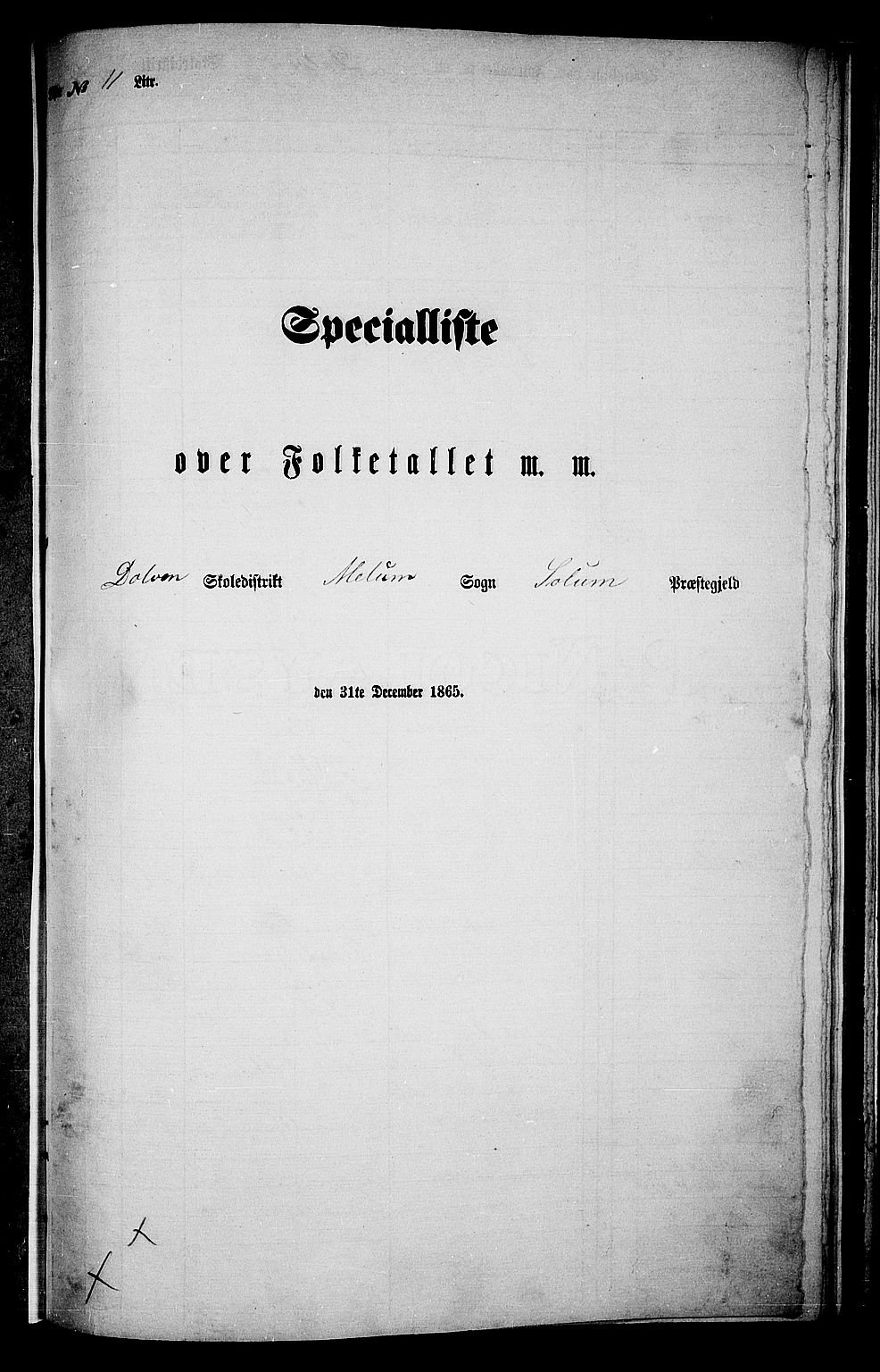 RA, 1865 census for Solum, 1865, p. 192