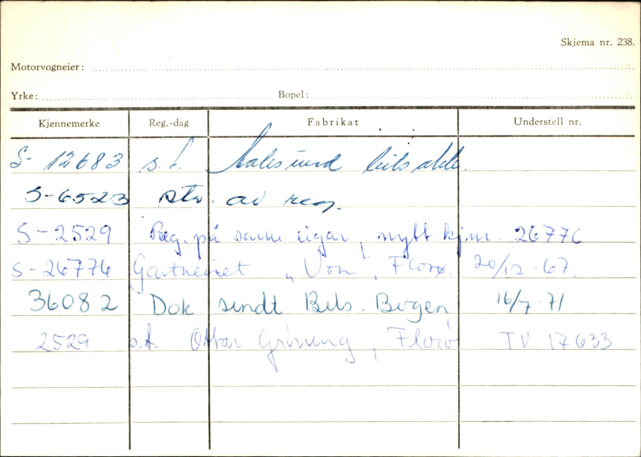 Statens vegvesen, Sogn og Fjordane vegkontor, AV/SAB-A-5301/4/F/L0132: Eigarregister Askvoll A-Å. Balestrand A-Å, 1945-1975, p. 362