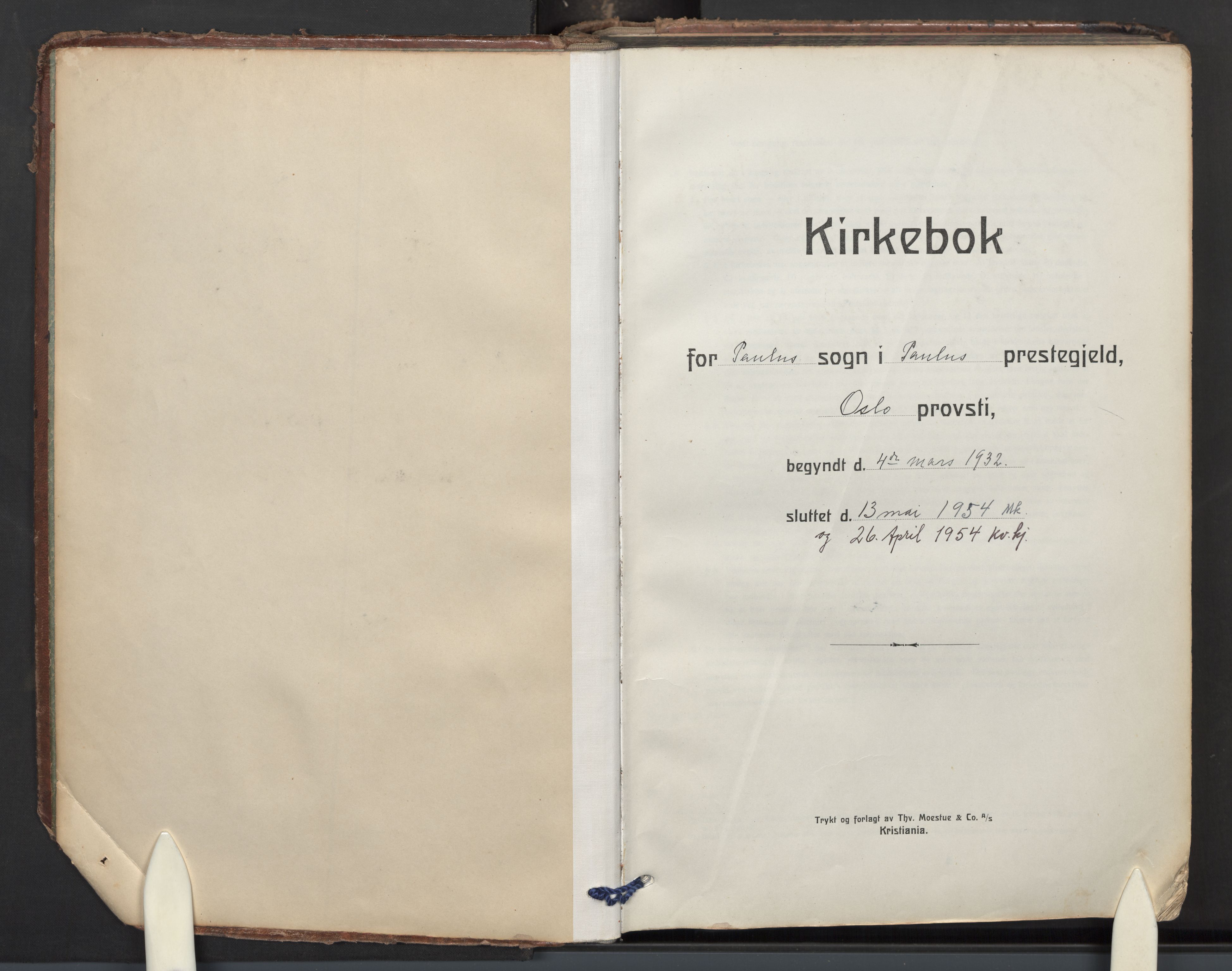 Paulus prestekontor Kirkebøker, SAO/A-10871/F/Fa/L0029: Parish register (official) no. 29, 1932-1954