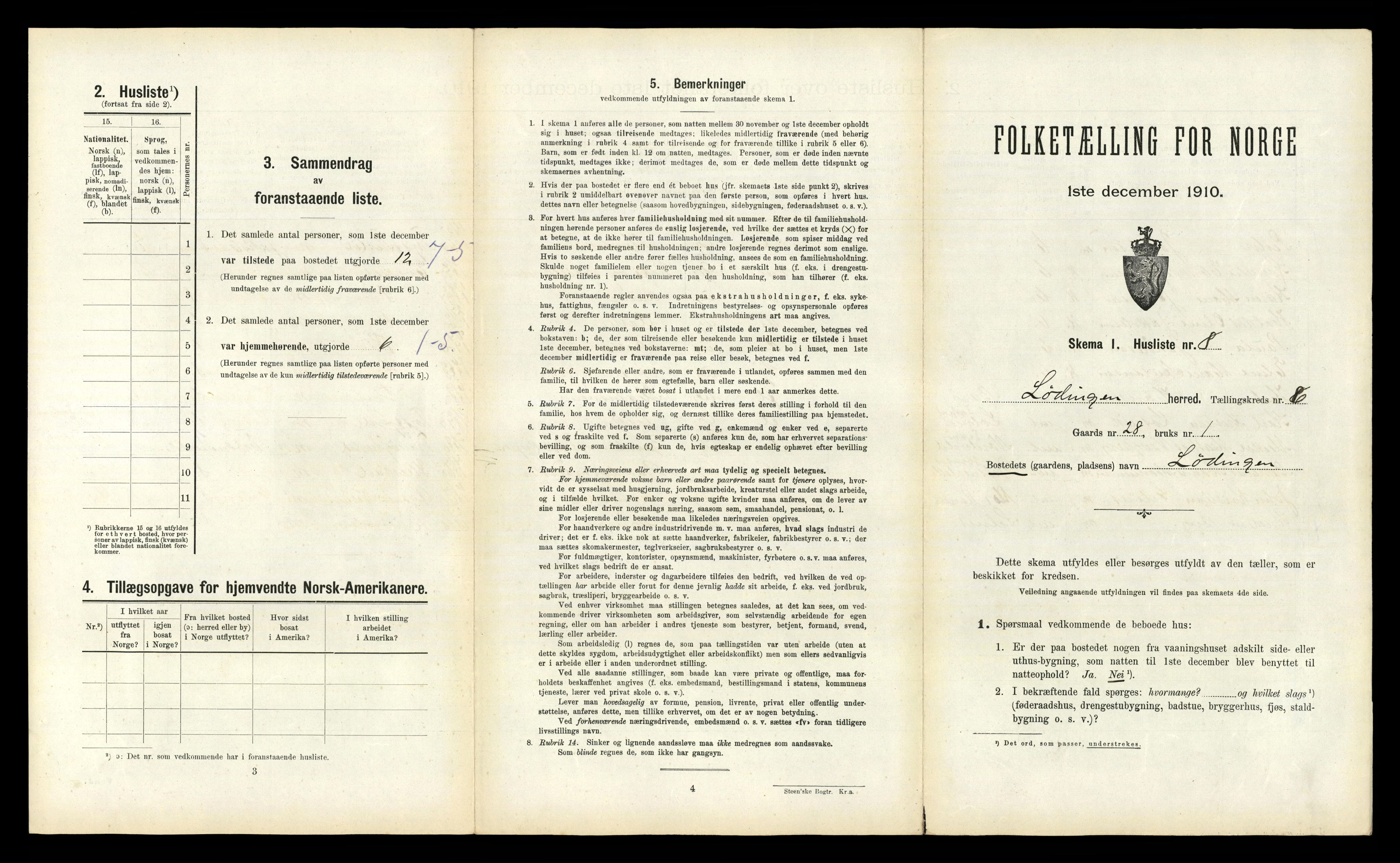 RA, 1910 census for Lødingen, 1910, p. 501