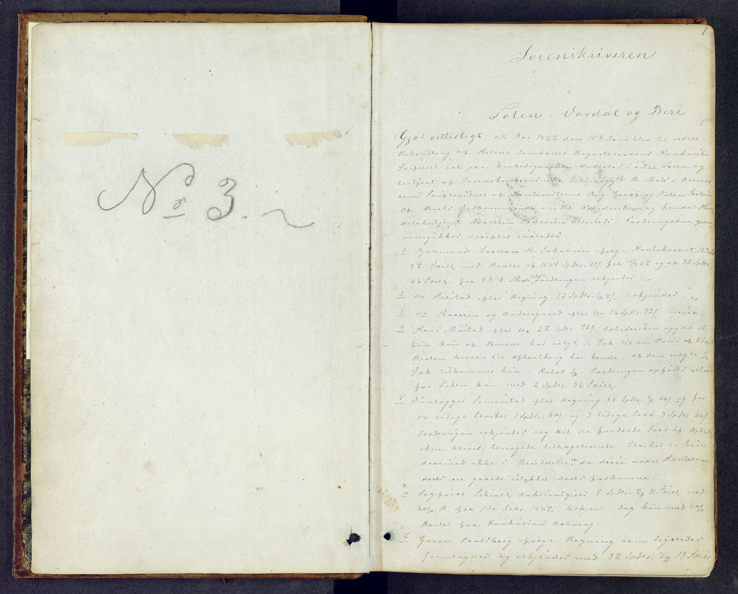 Toten tingrett, AV/SAH-TING-006/J/Je/L0004: Skifteregistreringsprotokoll - Østre Toten, 1867-1883, p. 0b-1a