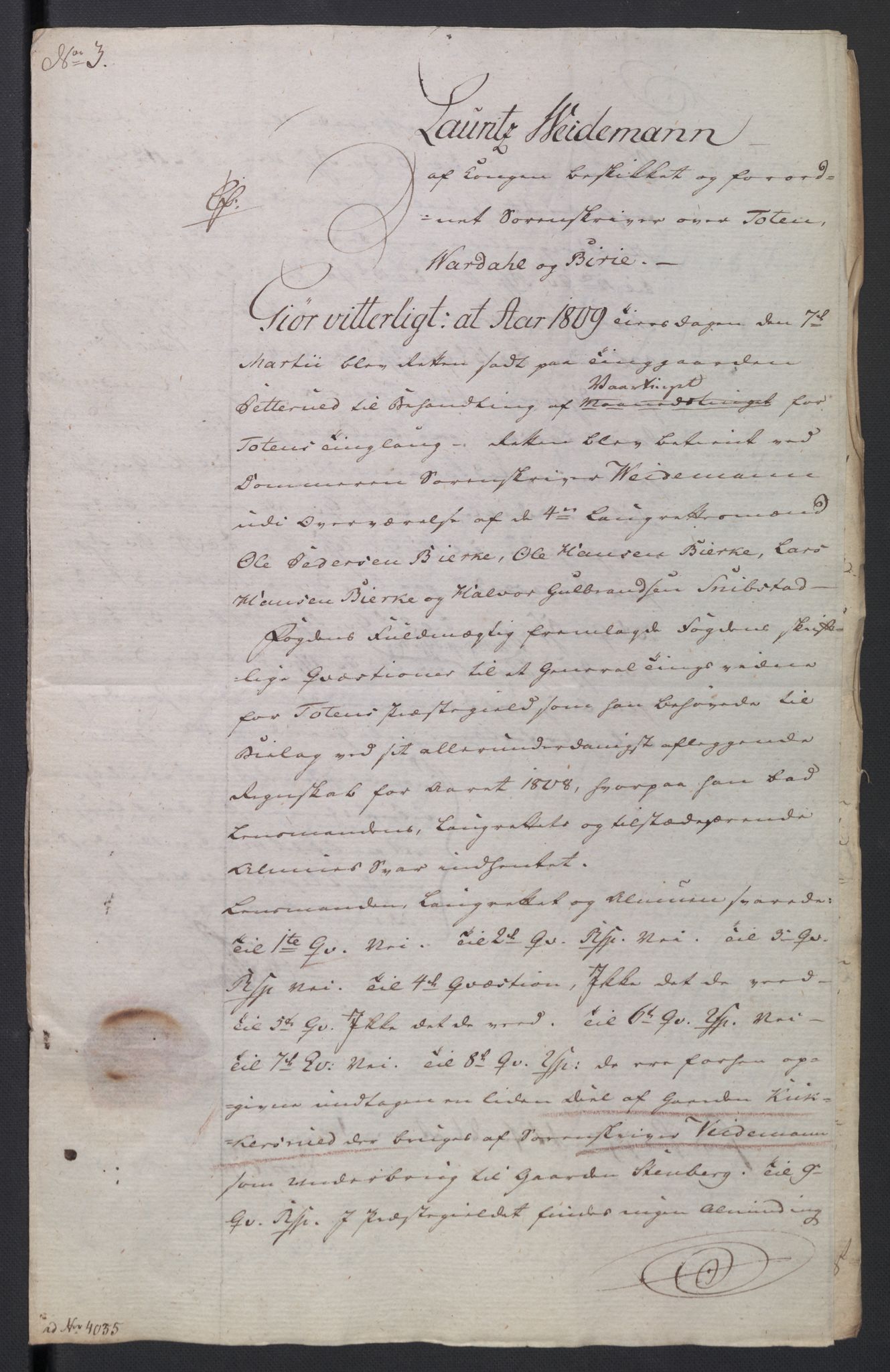 Rentekammeret inntil 1814, Reviderte regnskaper, Fogderegnskap, AV/RA-EA-4092/R19/L1396: Fogderegnskap Toten, Hadeland og Vardal, 1808, p. 108