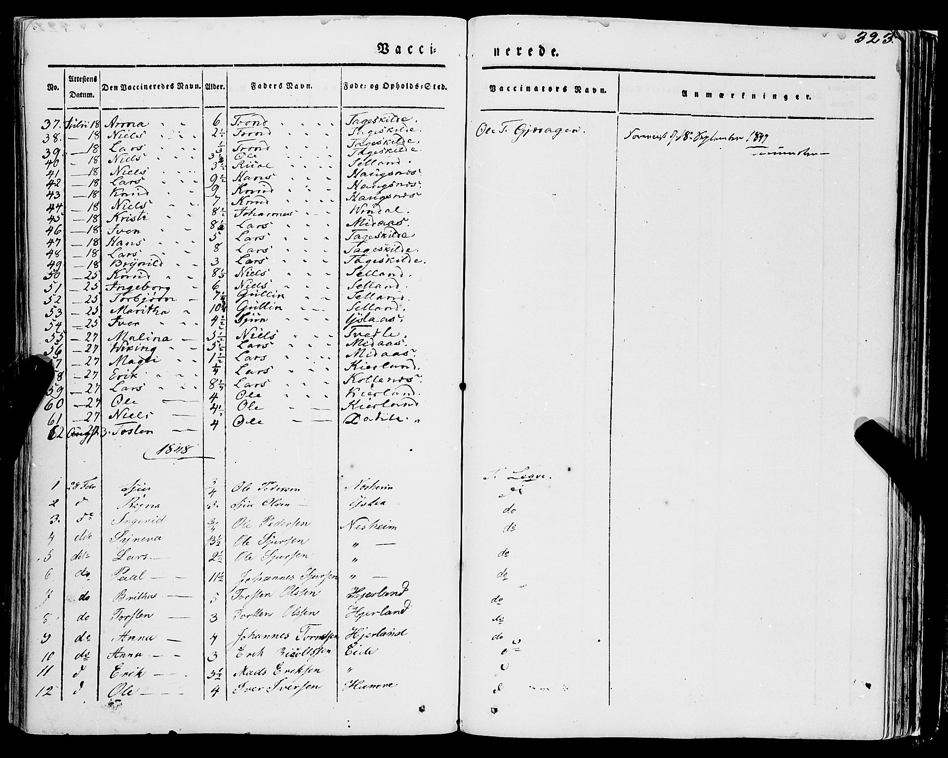 Ulvik sokneprestembete, AV/SAB-A-78801/H/Haa: Parish register (official) no. A 12, 1839-1853, p. 323