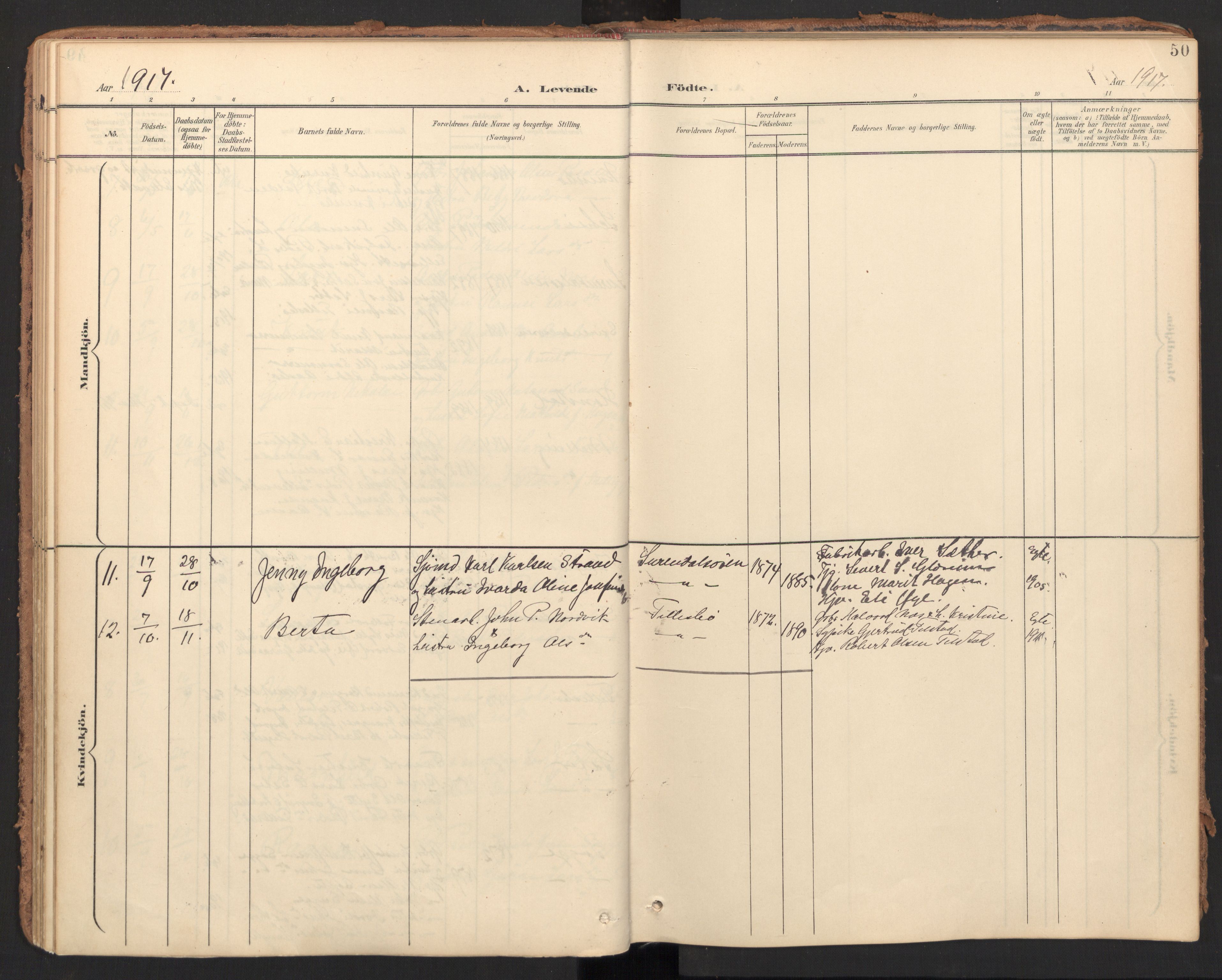 Ministerialprotokoller, klokkerbøker og fødselsregistre - Møre og Romsdal, AV/SAT-A-1454/596/L1057: Parish register (official) no. 596A02, 1900-1917, p. 50