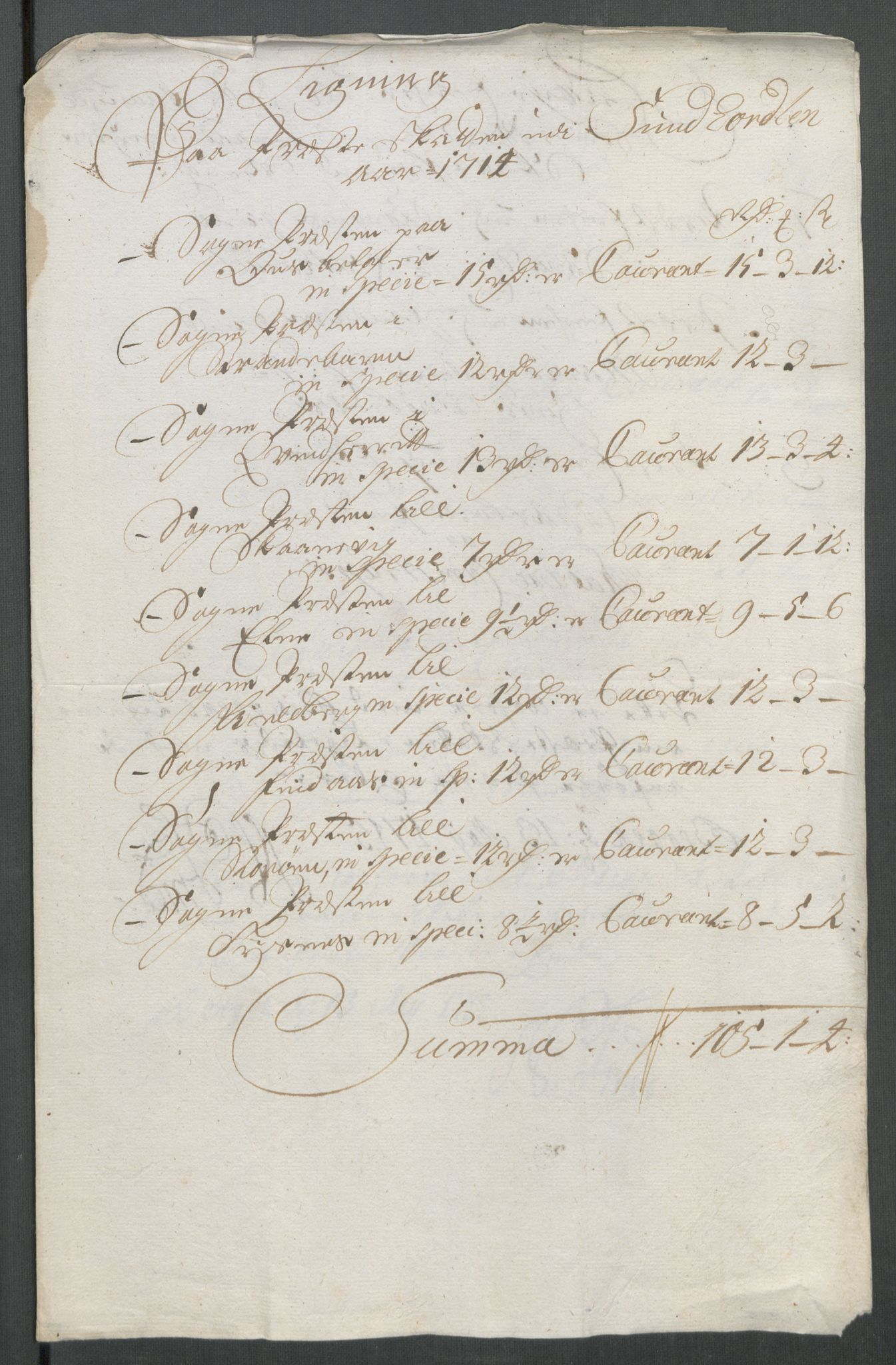 Rentekammeret inntil 1814, Reviderte regnskaper, Fogderegnskap, AV/RA-EA-4092/R48/L2990: Fogderegnskap Sunnhordland og Hardanger, 1714, p. 103