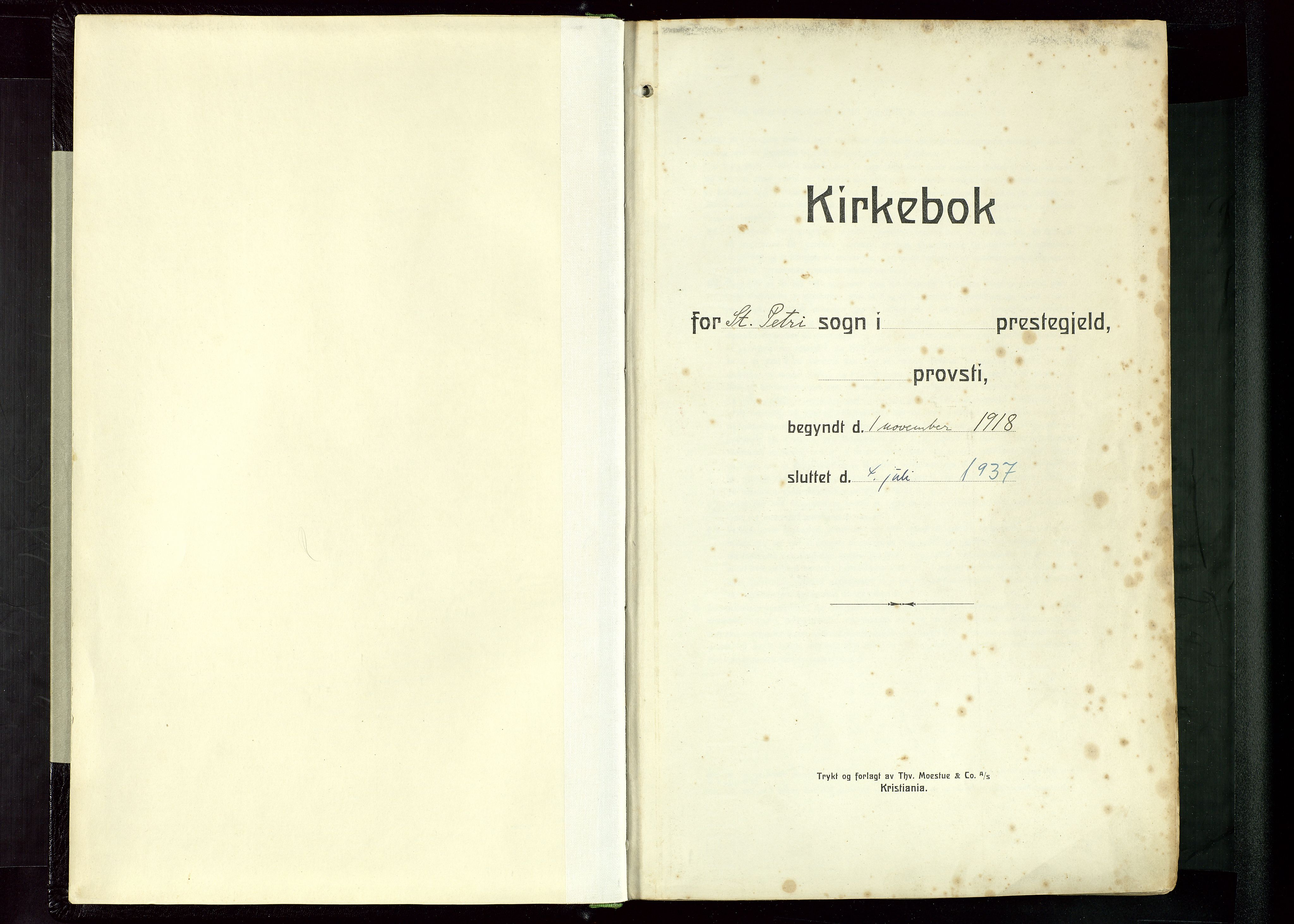 St. Petri sokneprestkontor, AV/SAST-A-101813/002/D/L0001: Parish register (official) no. A 26, 1918-1937