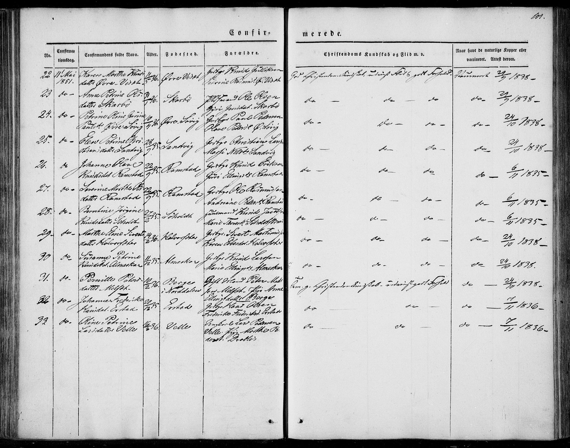 Ministerialprotokoller, klokkerbøker og fødselsregistre - Møre og Romsdal, SAT/A-1454/522/L0312: Parish register (official) no. 522A07, 1843-1851, p. 101