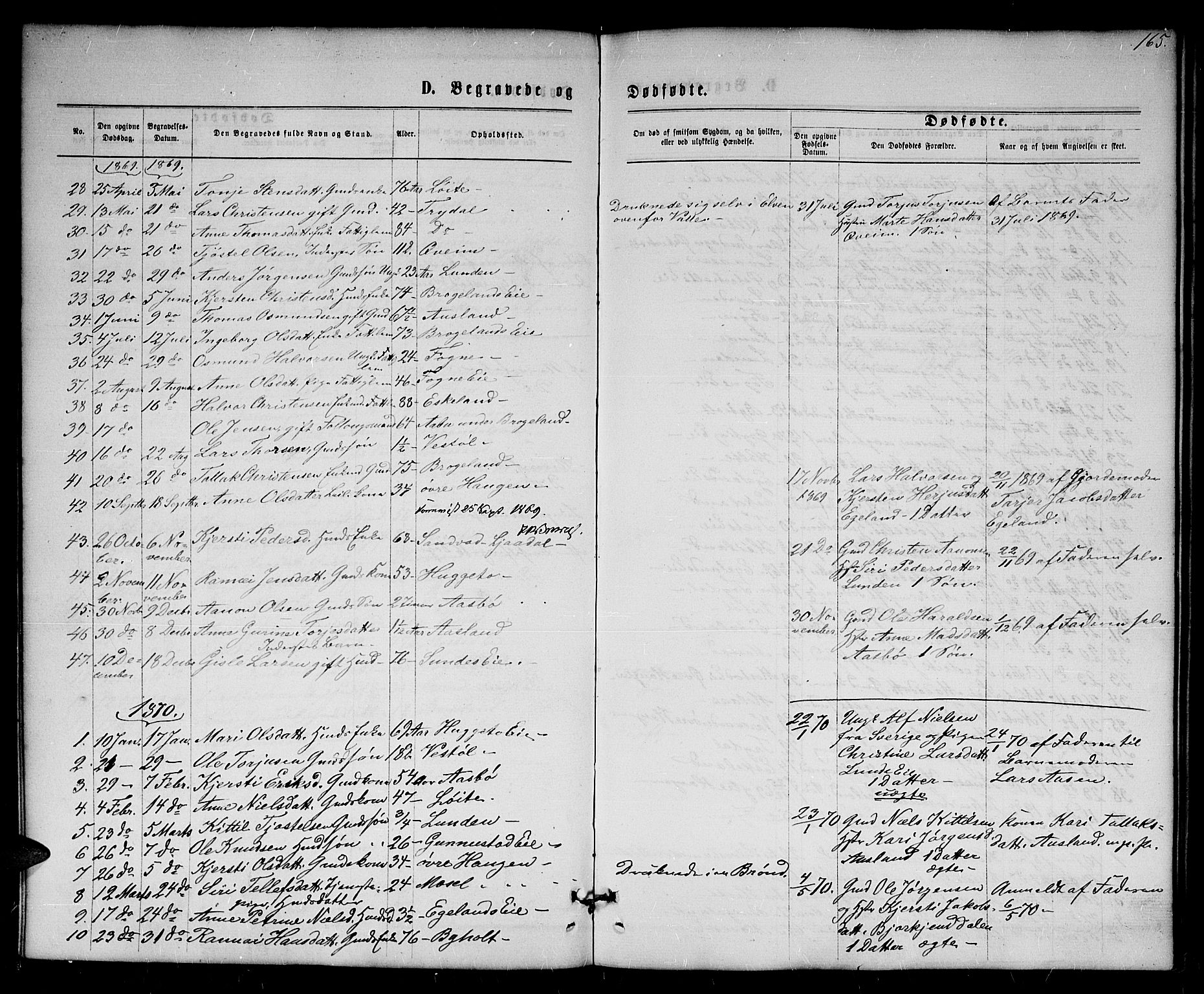 Gjerstad sokneprestkontor, AV/SAK-1111-0014/F/Fb/Fba/L0006: Parish register (copy) no. B 6, 1868-1890, p. 165