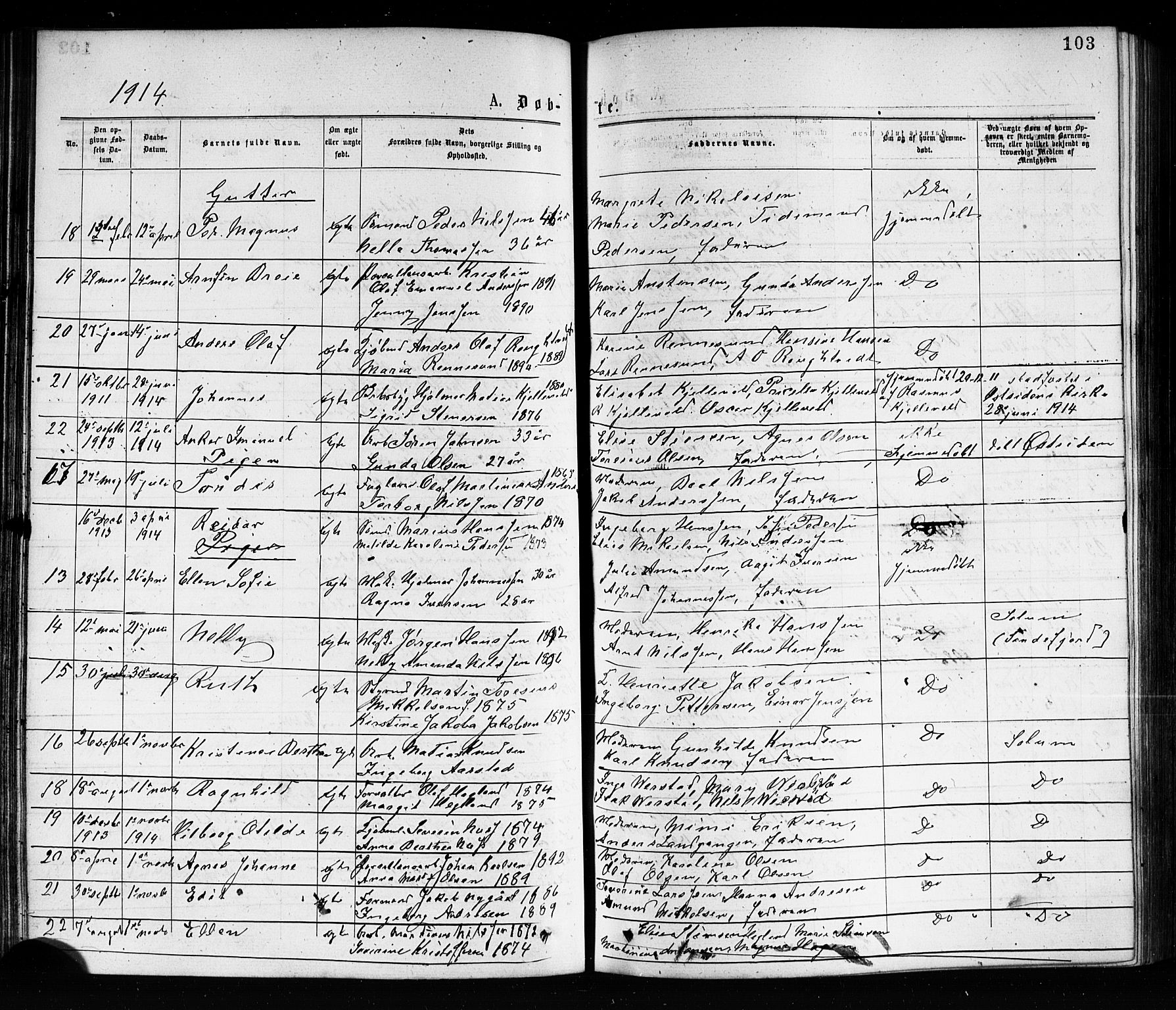 Porsgrunn kirkebøker , AV/SAKO-A-104/G/Ga/L0003: Parish register (copy) no. I 3, 1877-1915, p. 103