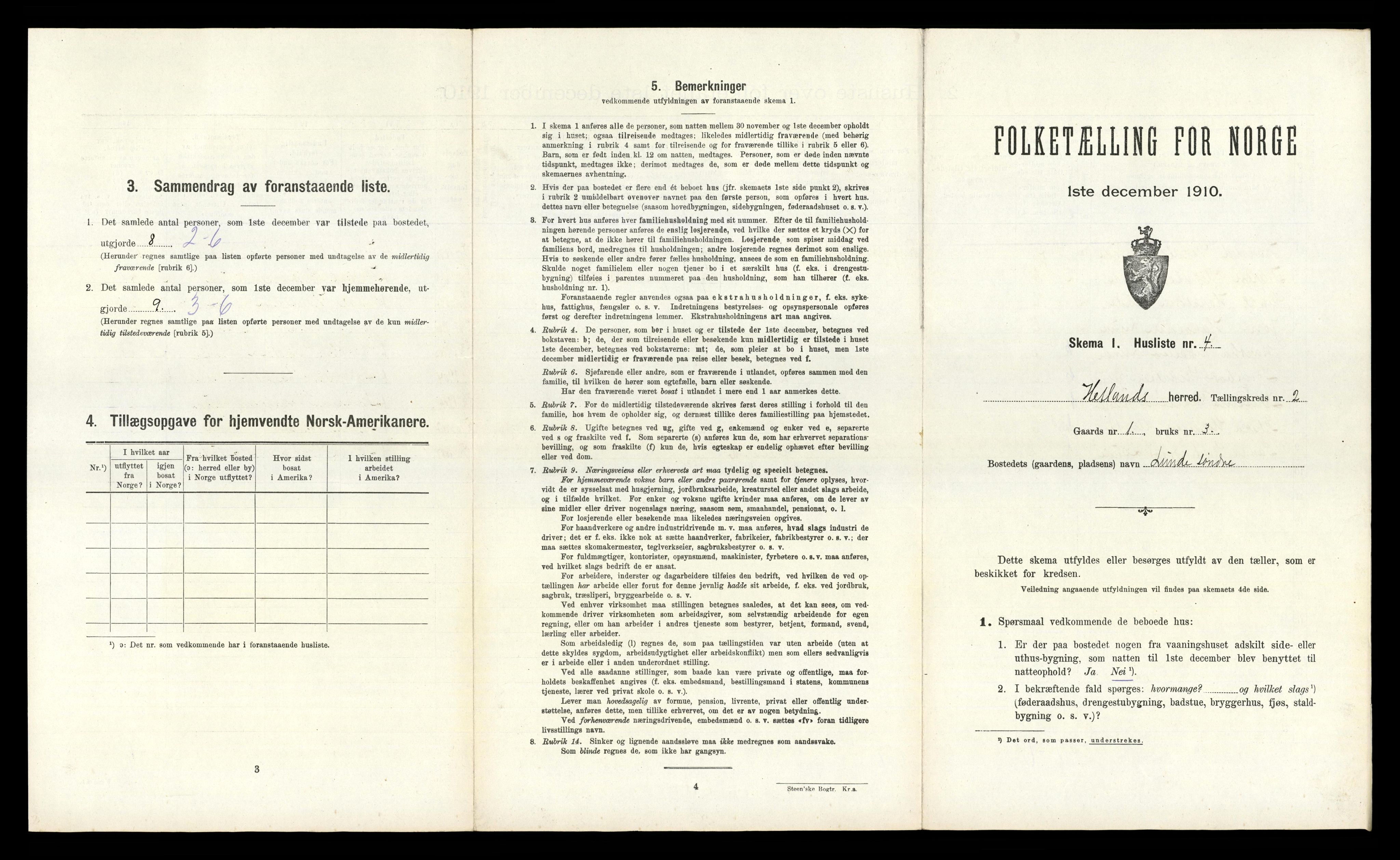 RA, 1910 census for Hetland, 1910, p. 313