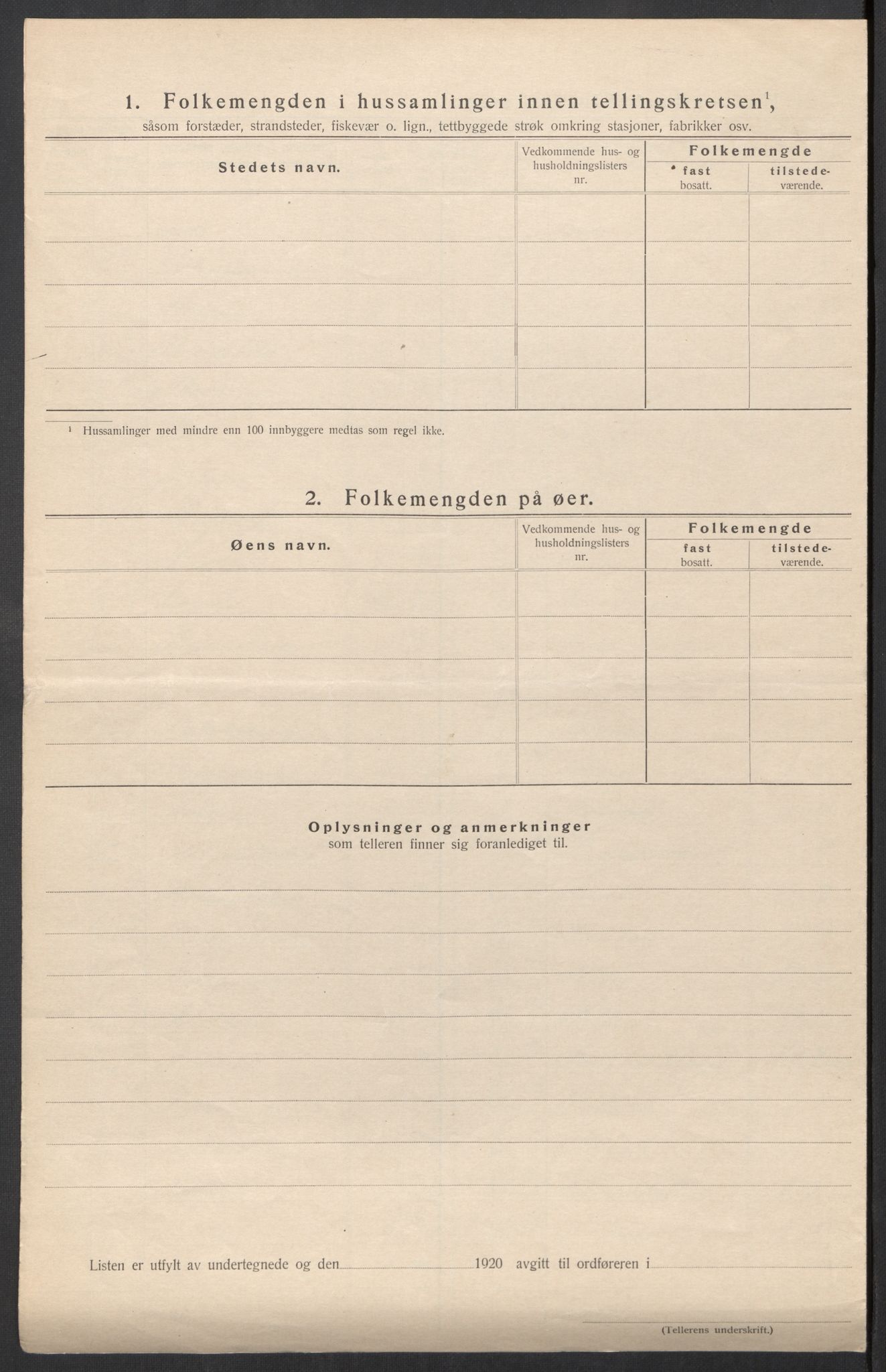 SAT, 1920 census for Leinstrand, 1920, p. 22