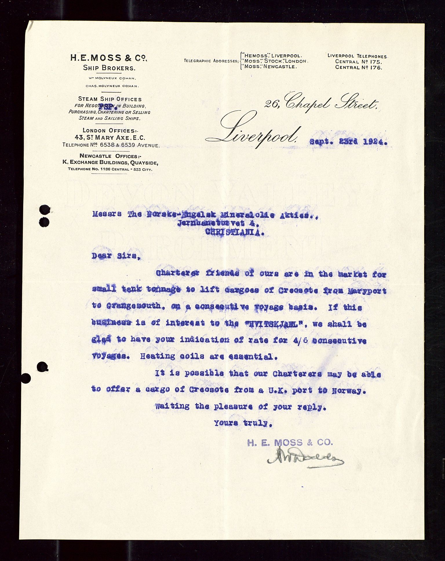 Pa 1521 - A/S Norske Shell, AV/SAST-A-101915/E/Ea/Eaa/L0012: Sjefskorrespondanse, 1924, p. 715