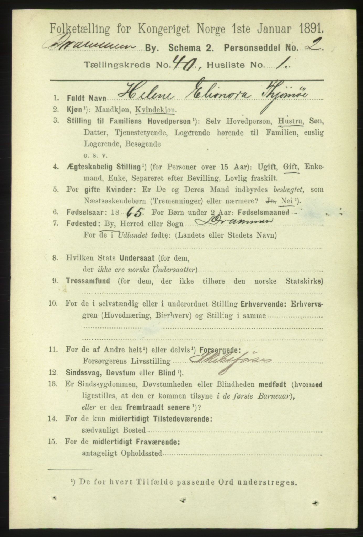 RA, 1891 census for 0602 Drammen, 1891, p. 23701