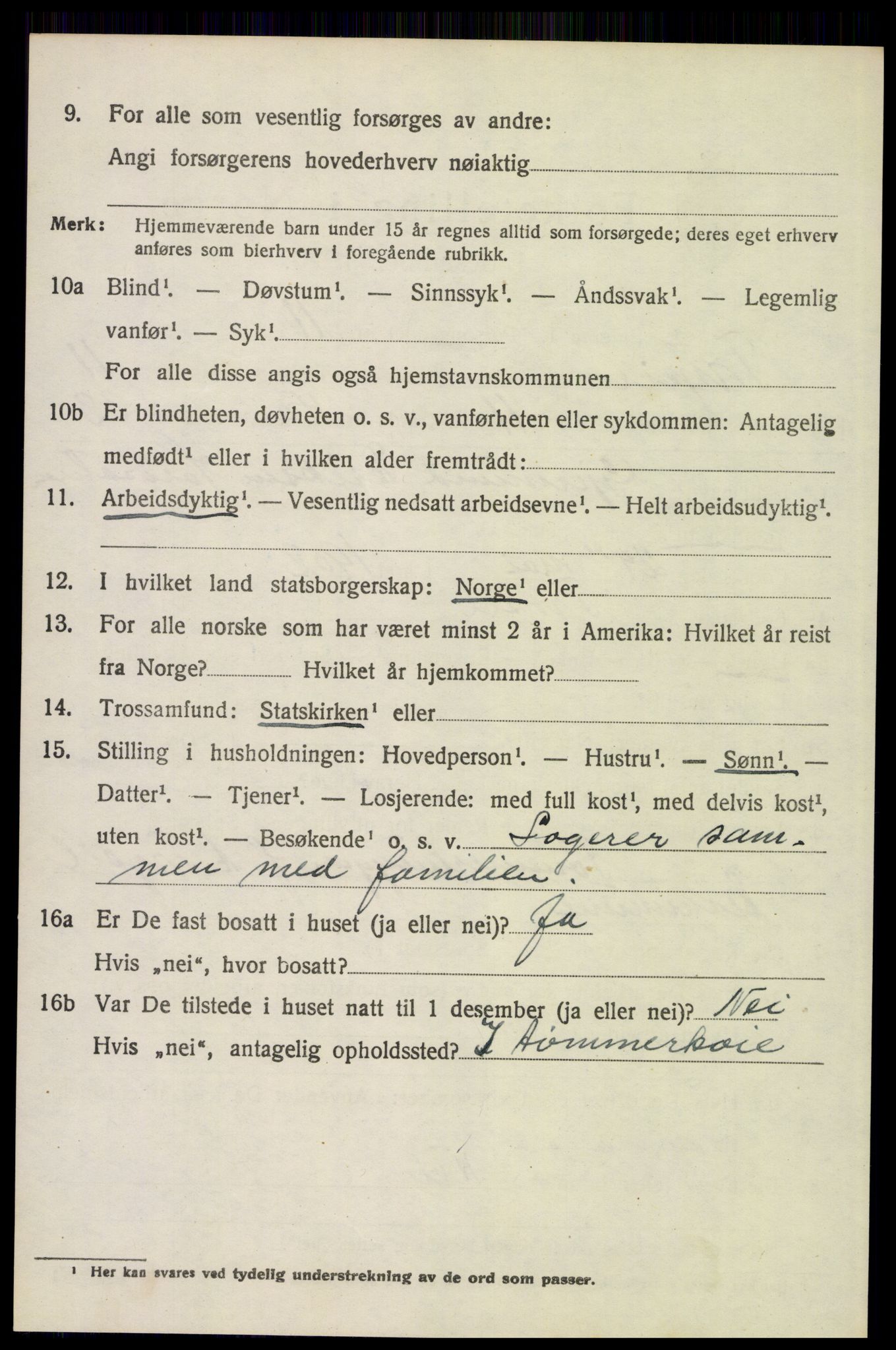 SAH, 1920 census for Trysil, 1920, p. 7096