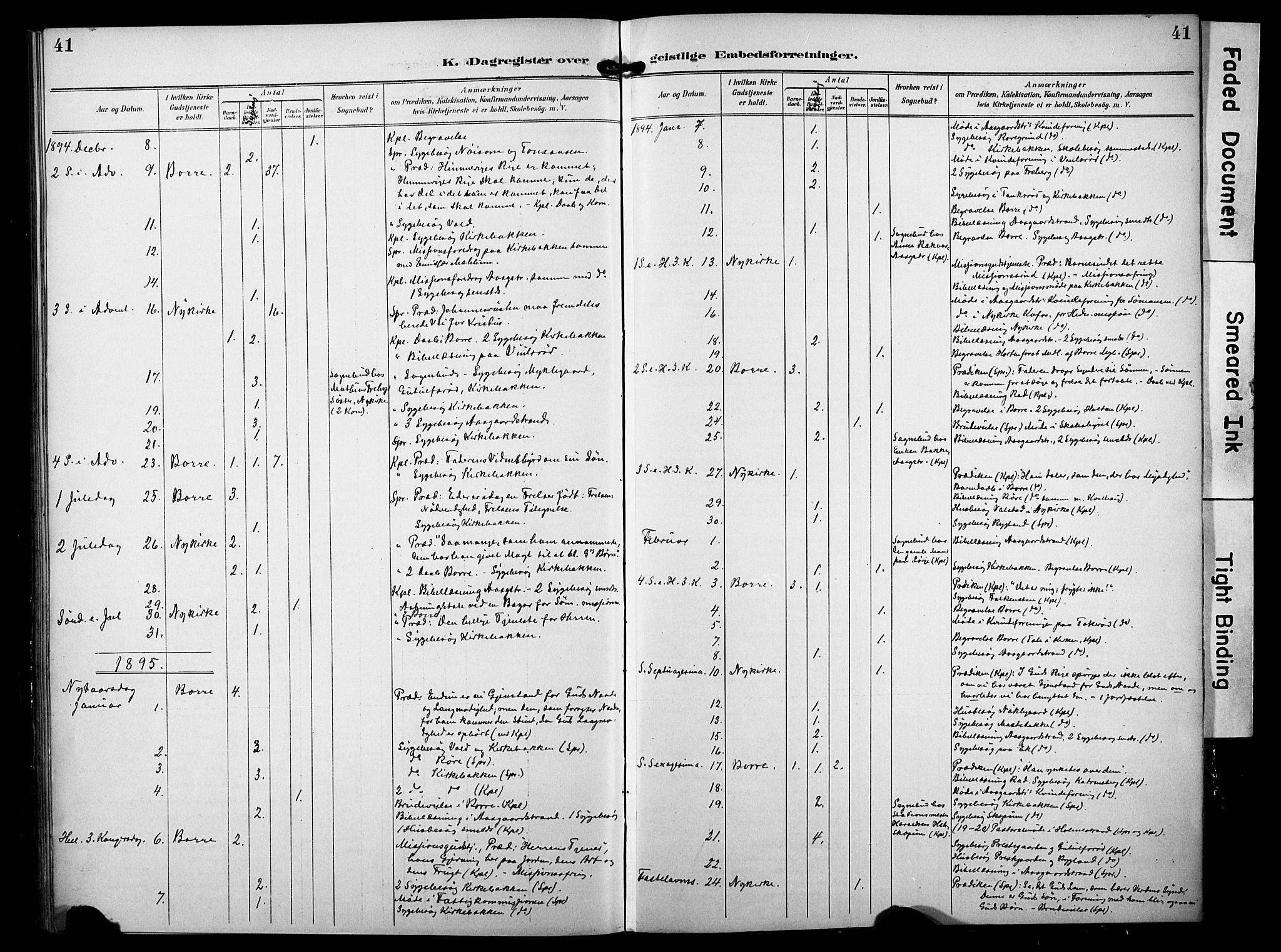 Borre kirkebøker, SAKO/A-338/F/Fa/L0010: Parish register (official) no. I 10, 1892-1896, p. 41