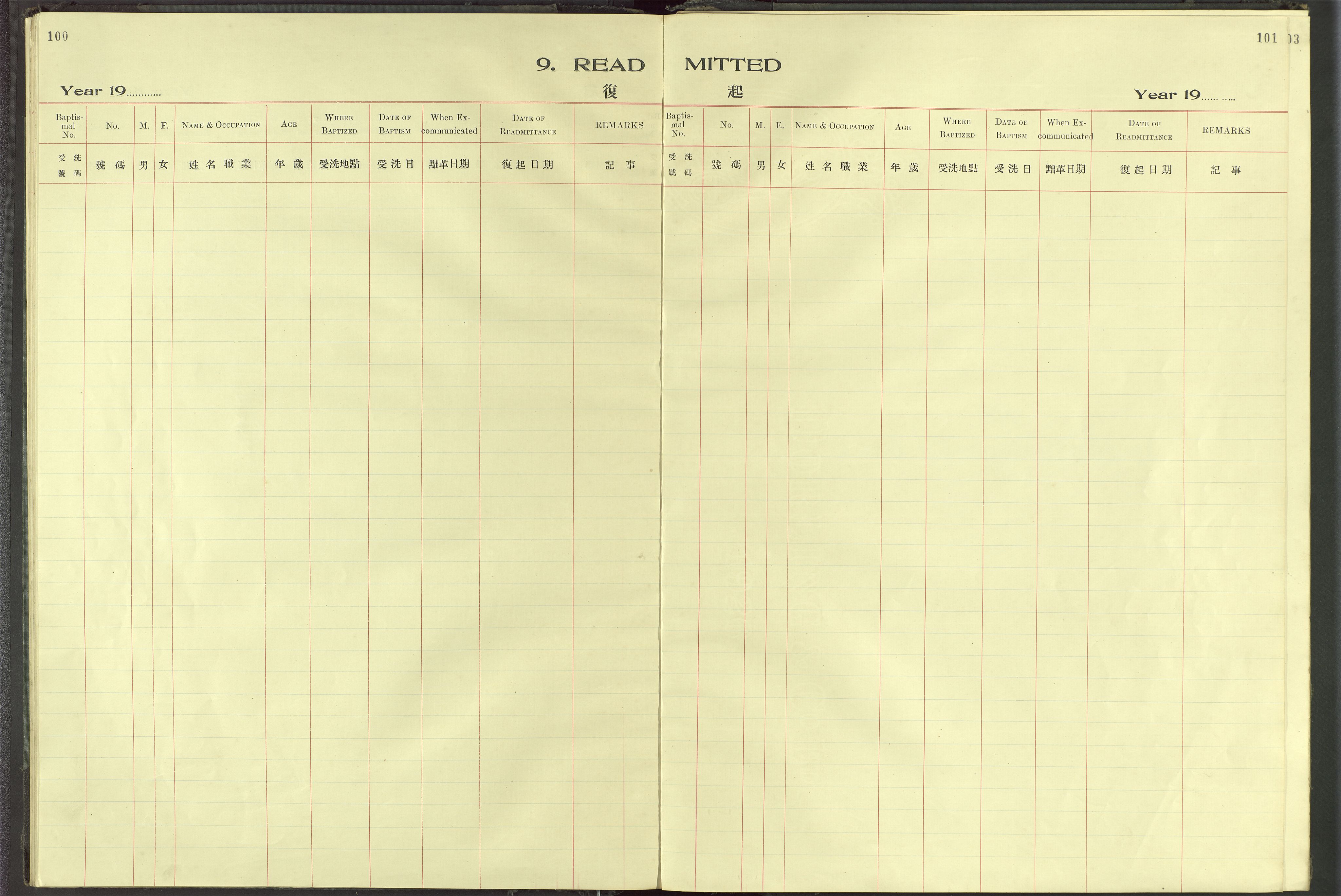 Det Norske Misjonsselskap - utland - Kina (Hunan), VID/MA-A-1065/Dm/L0094: Parish register (official) no. 132, 1920-1948, p. 100-101