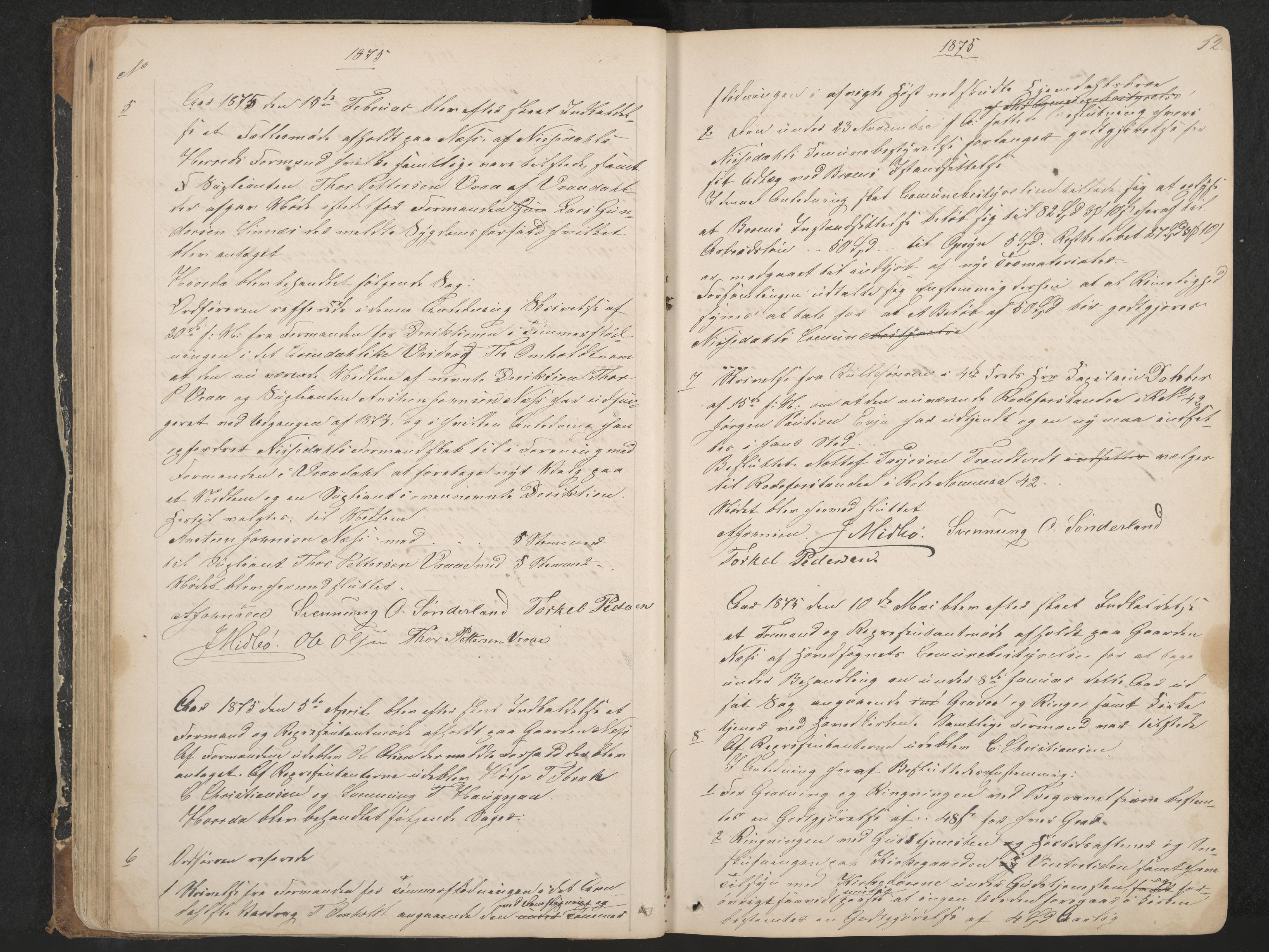 Nissedal formannskap og sentraladministrasjon, IKAK/0830021-1/A/L0002: Møtebok, 1870-1892, p. 52