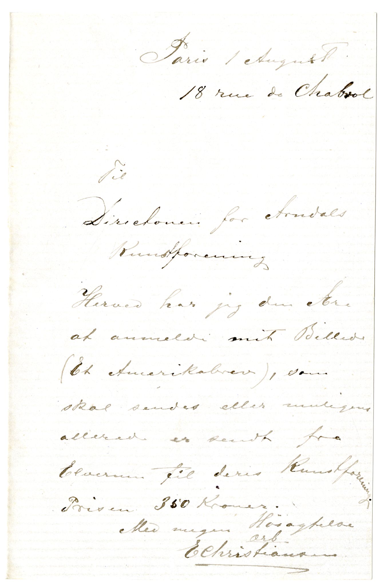 Diderik Maria Aalls brevsamling, NF/Ark-1023/F/L0002: D.M. Aalls brevsamling. B - C, 1799-1889, p. 361