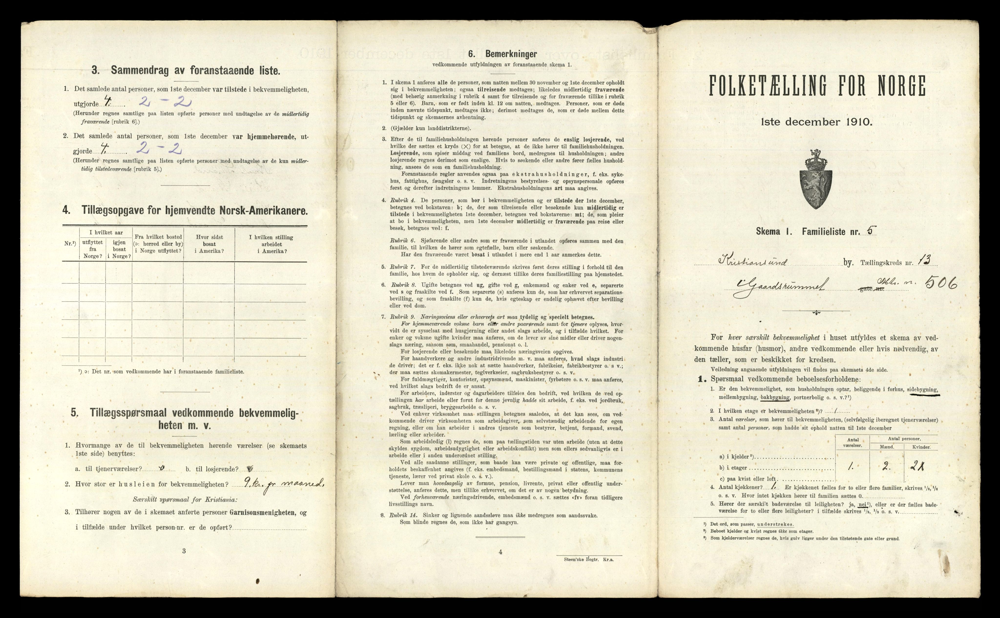 RA, 1910 census for Kristiansund, 1910, p. 4281