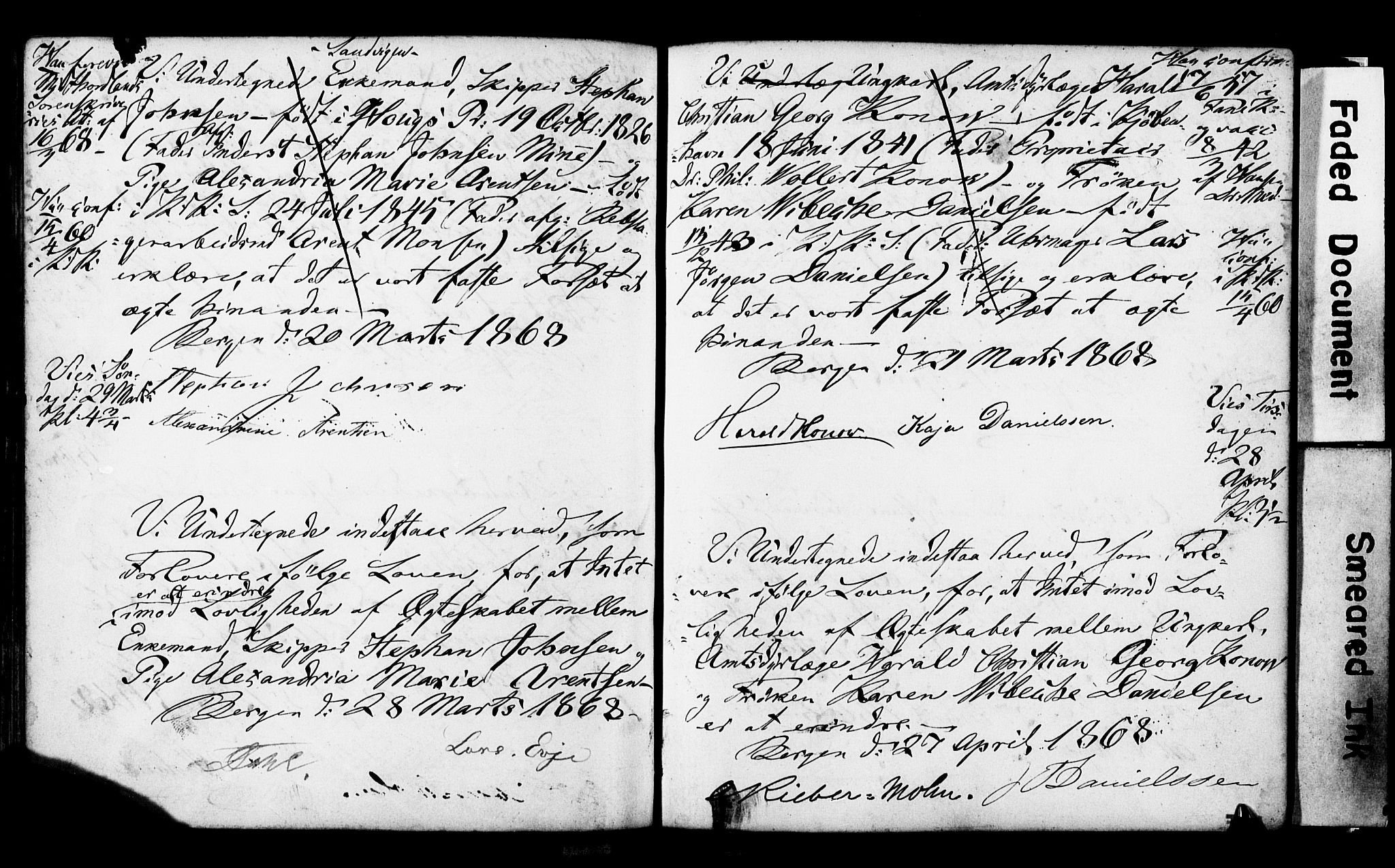 Korskirken sokneprestembete, AV/SAB-A-76101: Best man's statements no. II.5.3, 1865-1871, p. 101