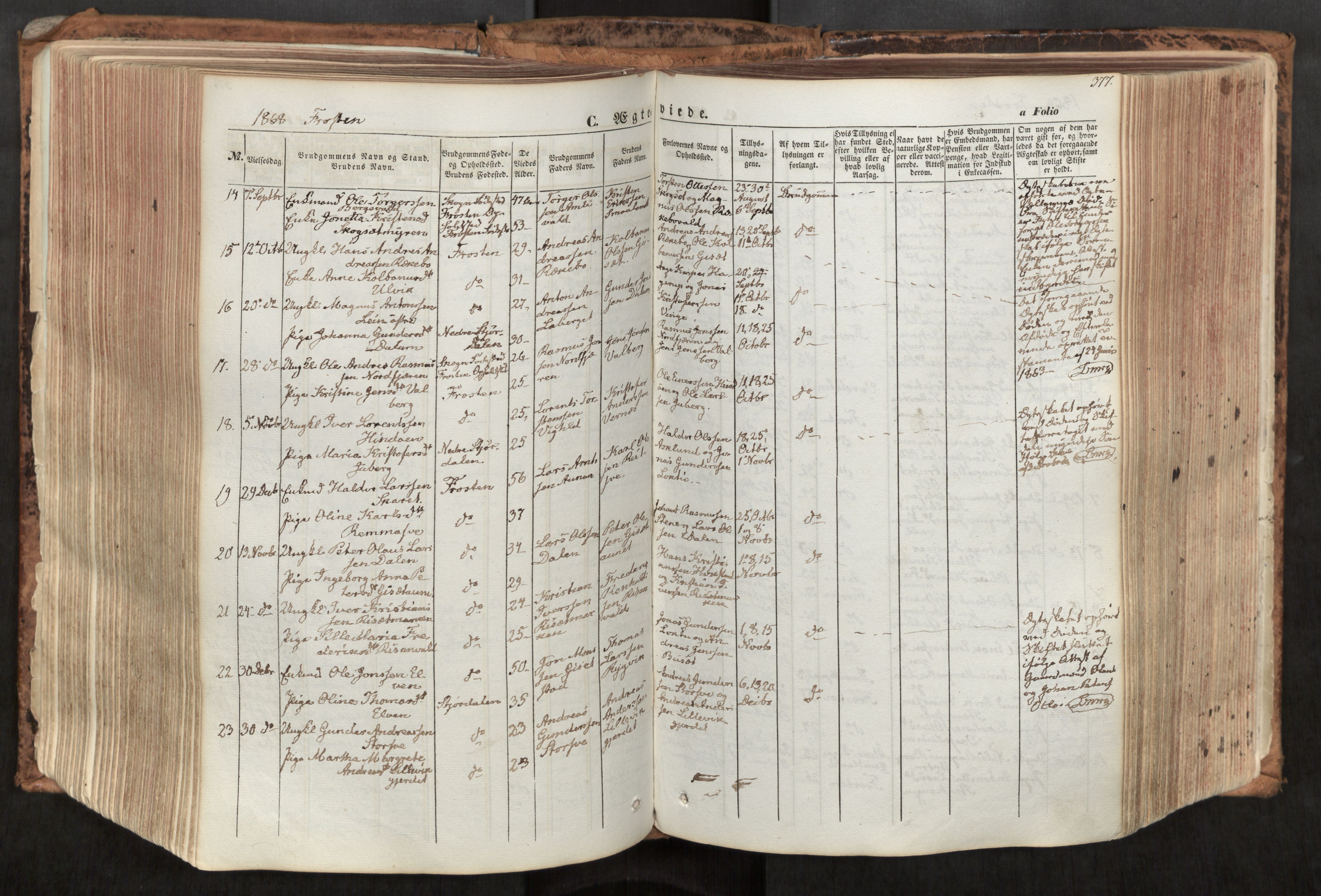Ministerialprotokoller, klokkerbøker og fødselsregistre - Nord-Trøndelag, AV/SAT-A-1458/713/L0116: Parish register (official) no. 713A07, 1850-1877, p. 377