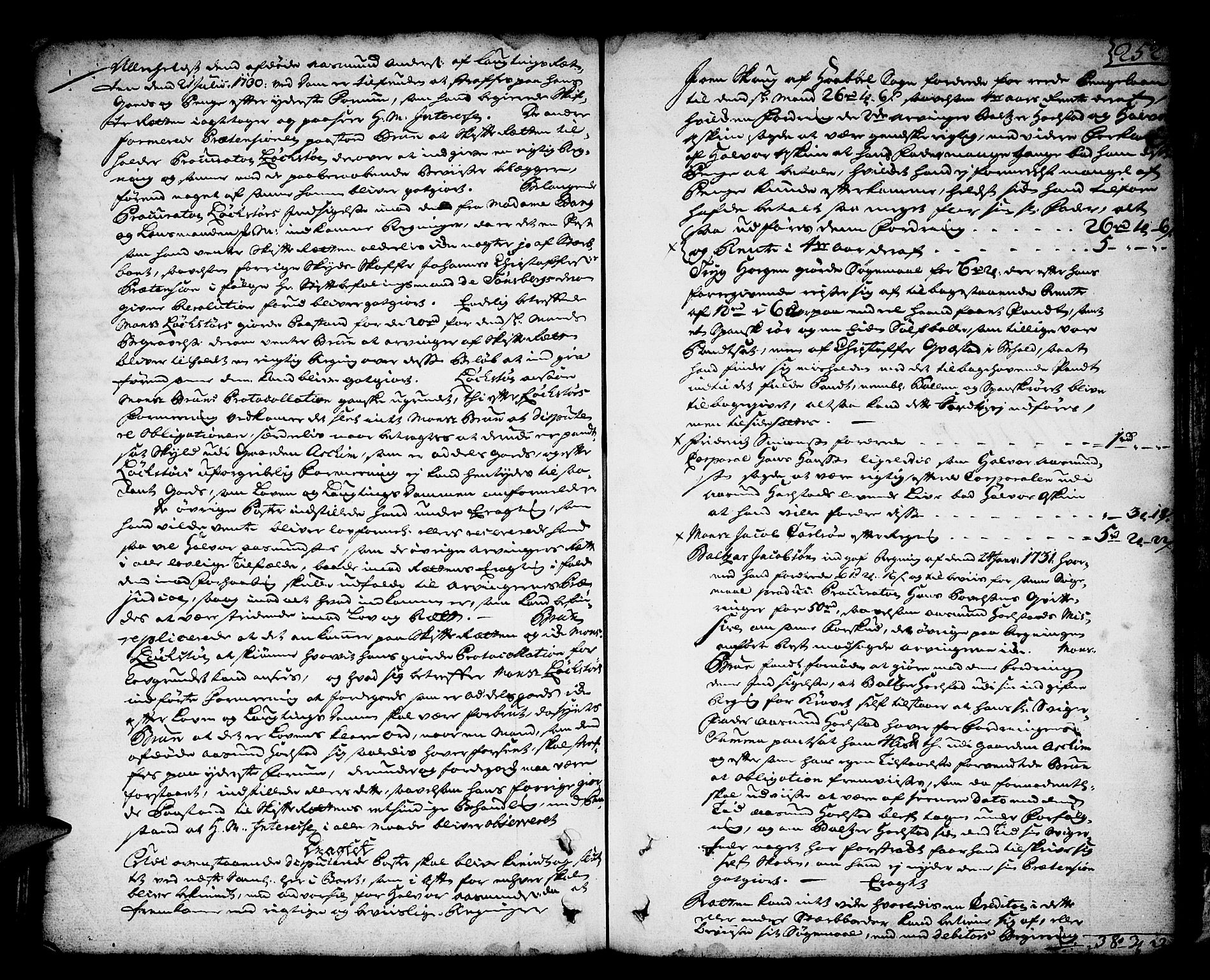 Follo sorenskriveri, SAO/A-10274/H/Hb/L0001: Skifteprotokoll, 1680-1731, p. 251b-252a