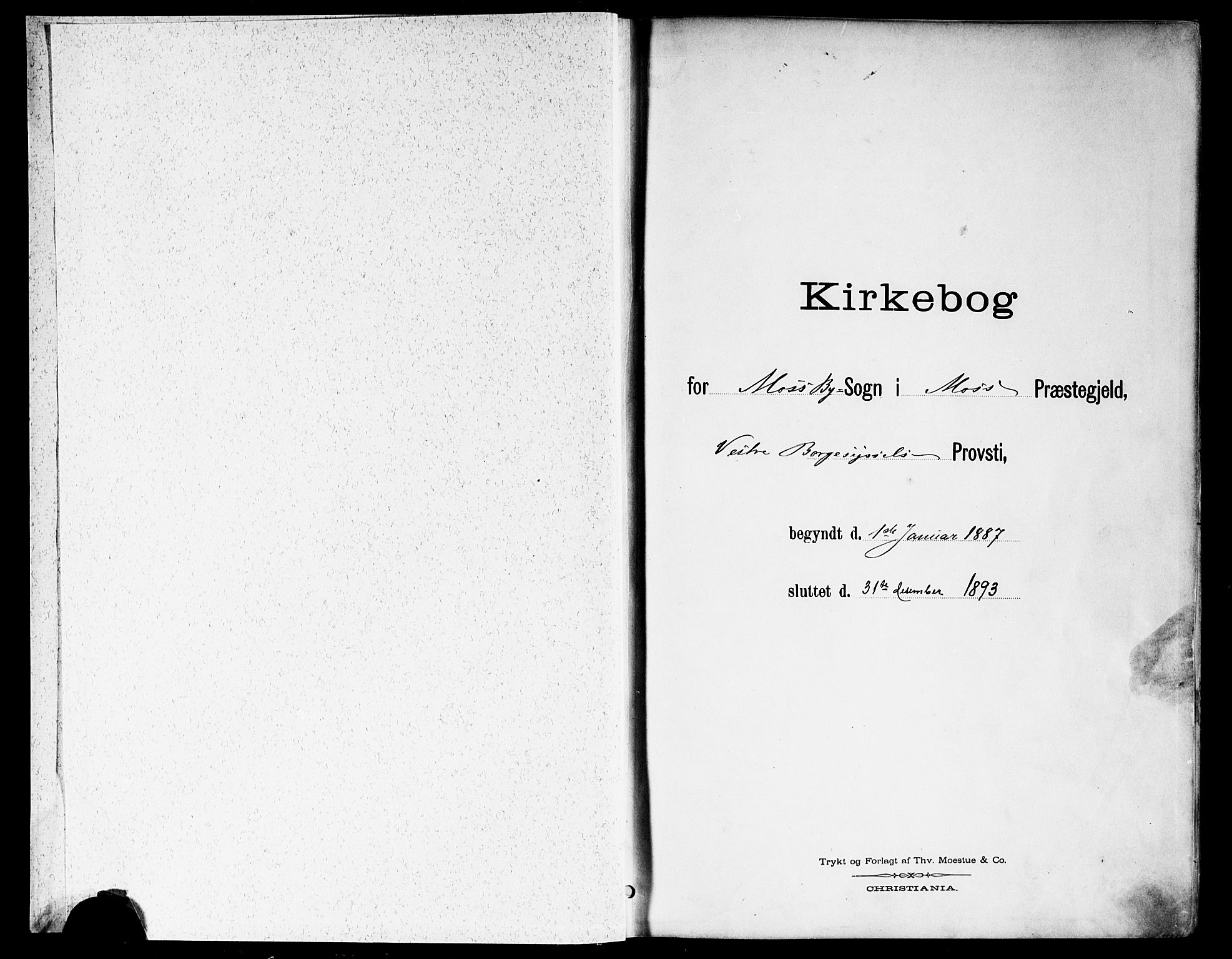 Moss prestekontor Kirkebøker, AV/SAO-A-2003/F/Fb/L0002a: Parish register (official) no. II 2A, 1887-1893