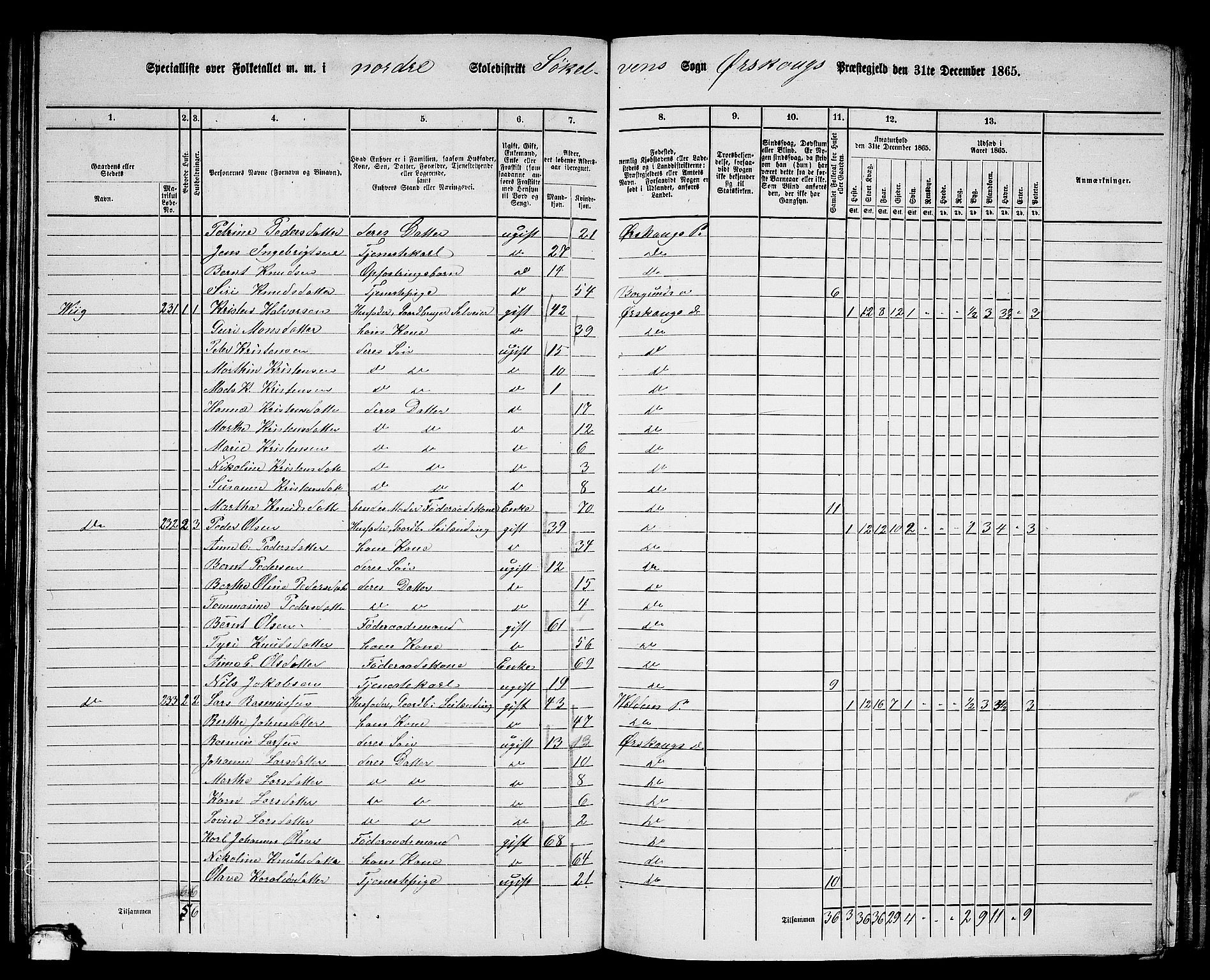 RA, 1865 census for Ørskog, 1865, p. 95