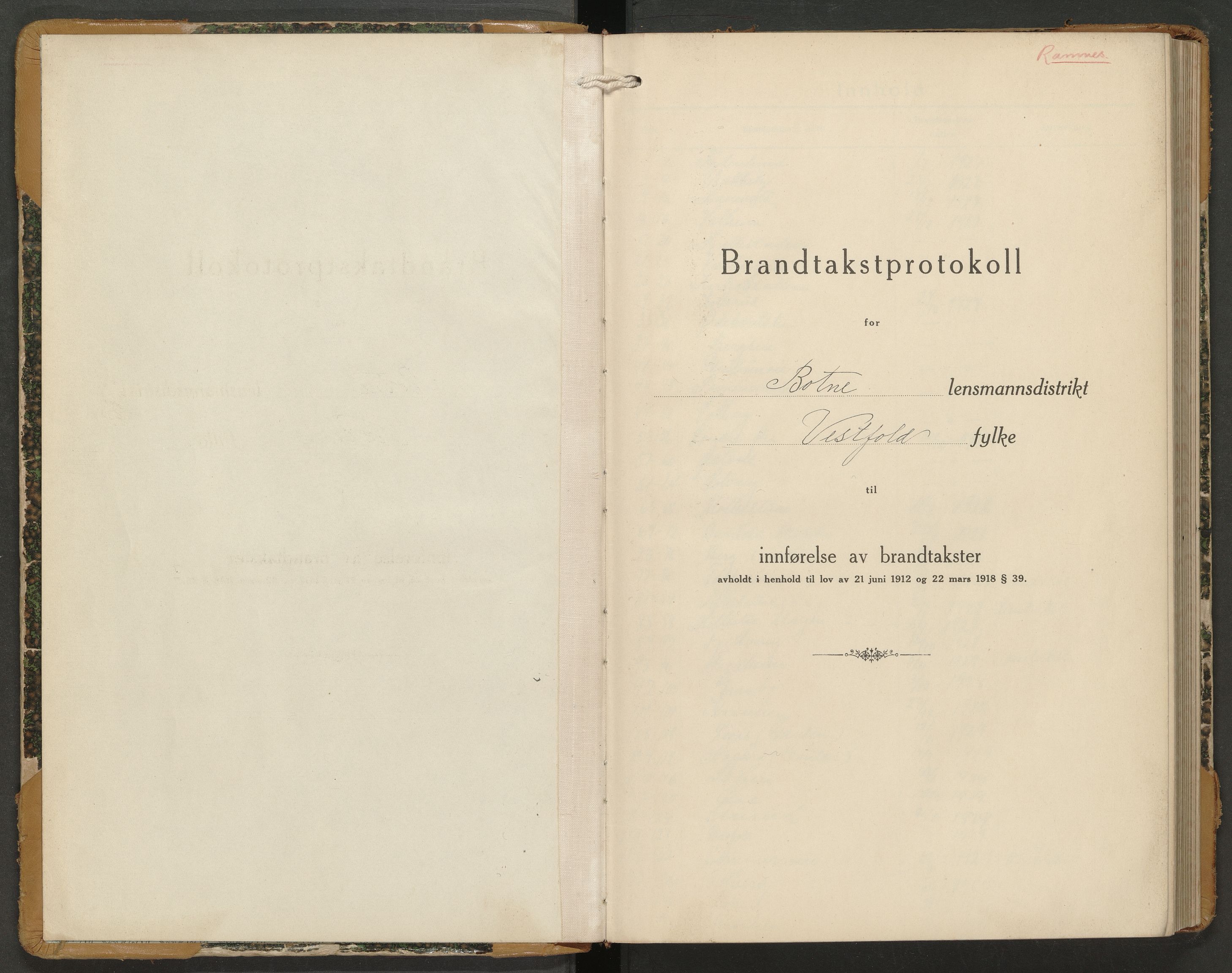 Botne lensmannskontor, AV/SAKO-A-534/Y/Yf/Yfb/L0004: Skjematakstprotokoll, 1927-1938