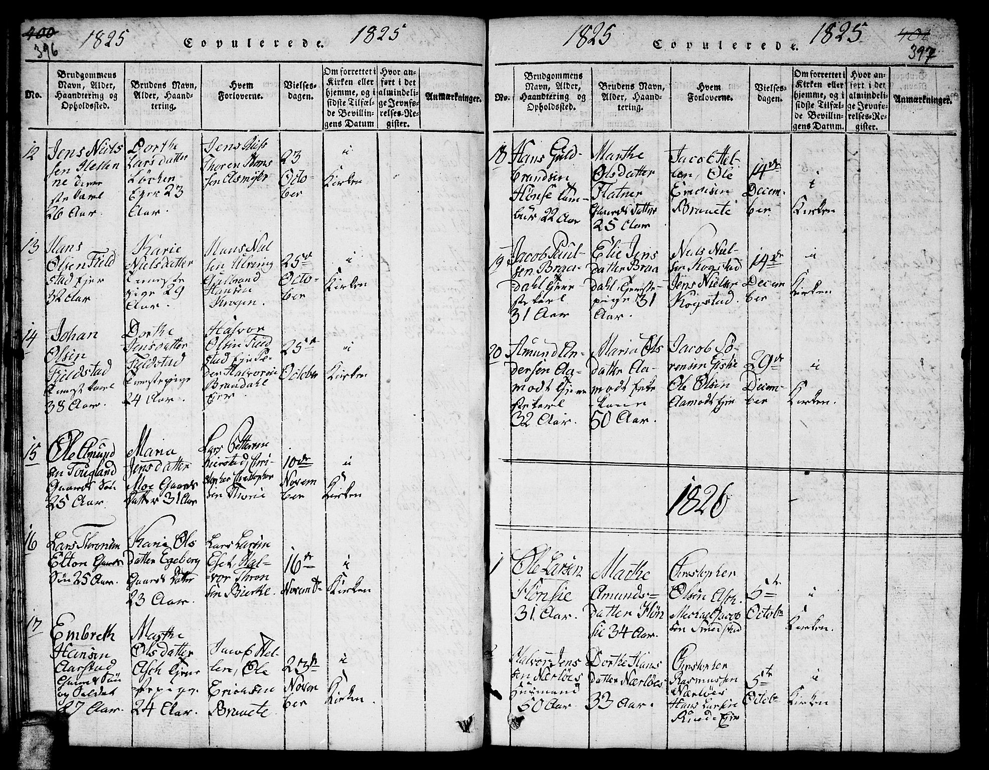 Gjerdrum prestekontor Kirkebøker, SAO/A-10412b/F/Fa/L0004: Parish register (official) no. I 4, 1816-1836, p. 396-397