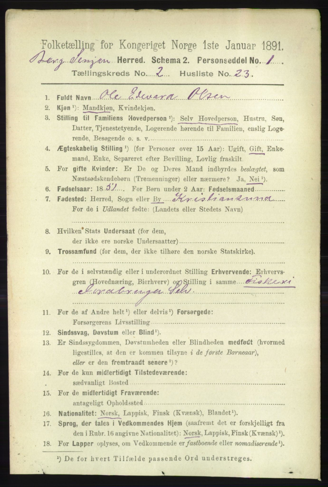 RA, 1891 census for 1929 Berg, 1891, p. 756