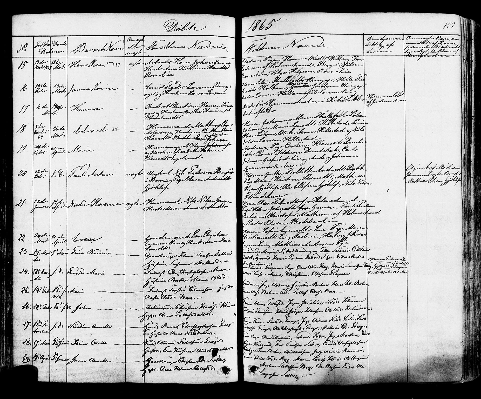 Botne kirkebøker, AV/SAKO-A-340/F/Fa/L0006: Parish register (official) no. I 6, 1836-1877, p. 102