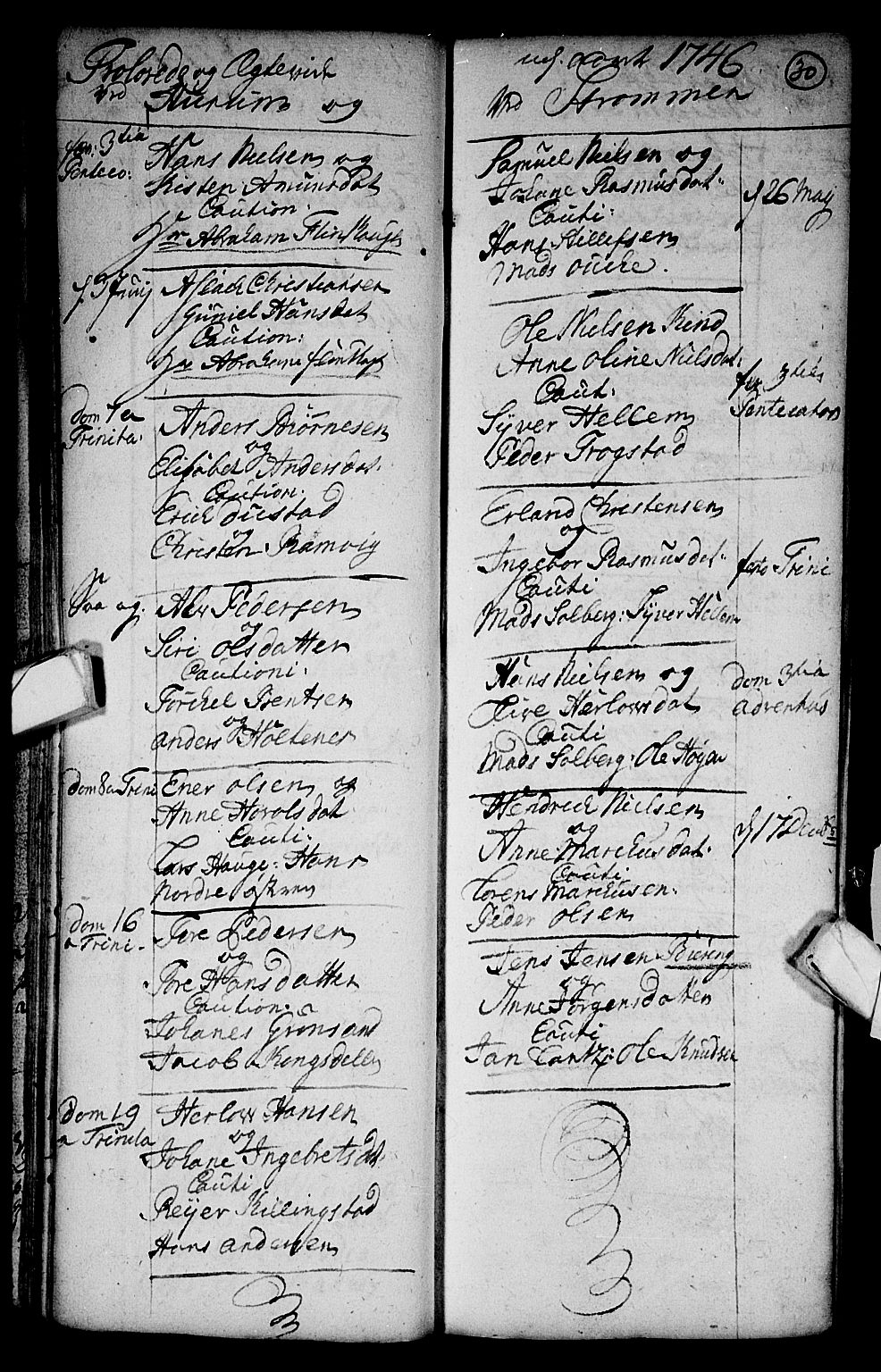 Hurum kirkebøker, SAKO/A-229/F/Fa/L0003: Parish register (official) no. 3, 1733-1757, p. 30