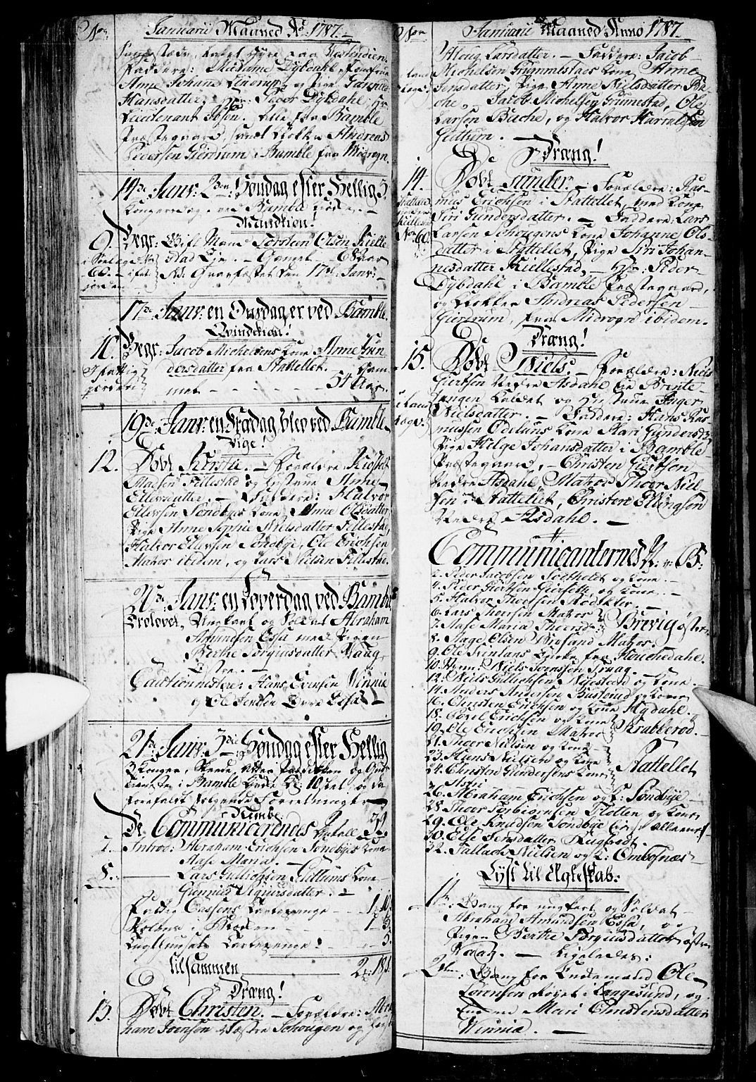 Bamble kirkebøker, AV/SAKO-A-253/G/Ga/L0001: Parish register (copy) no. I 1, 1785-1793