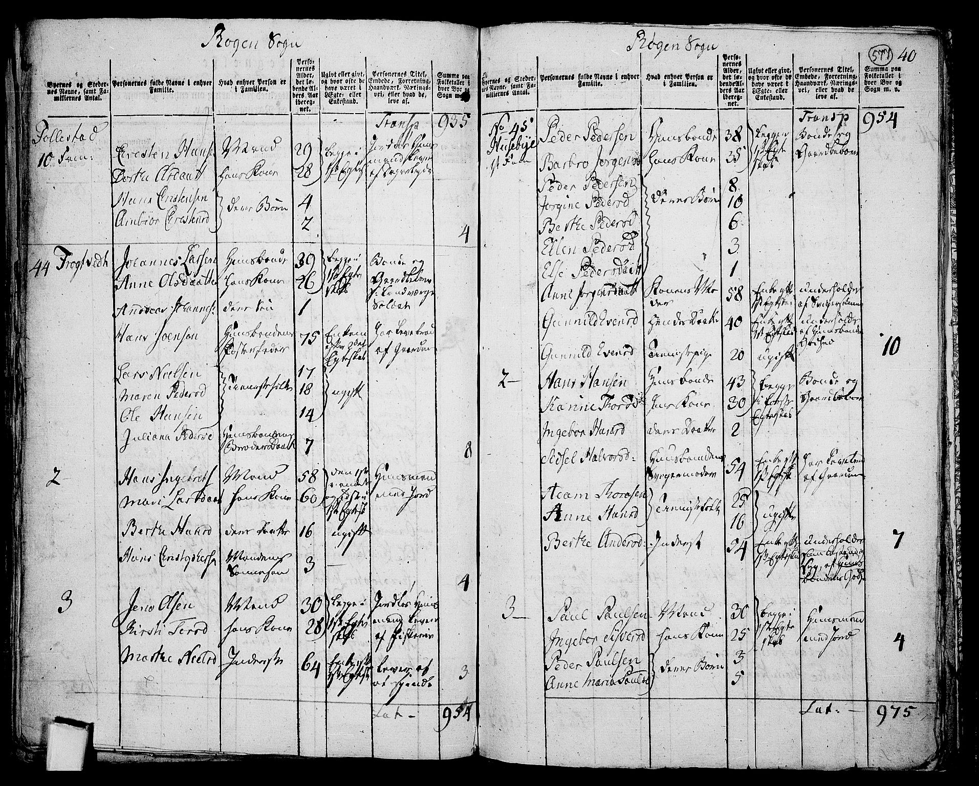 RA, 1801 census for 0627P Røyken, 1801, p. 576b-577a