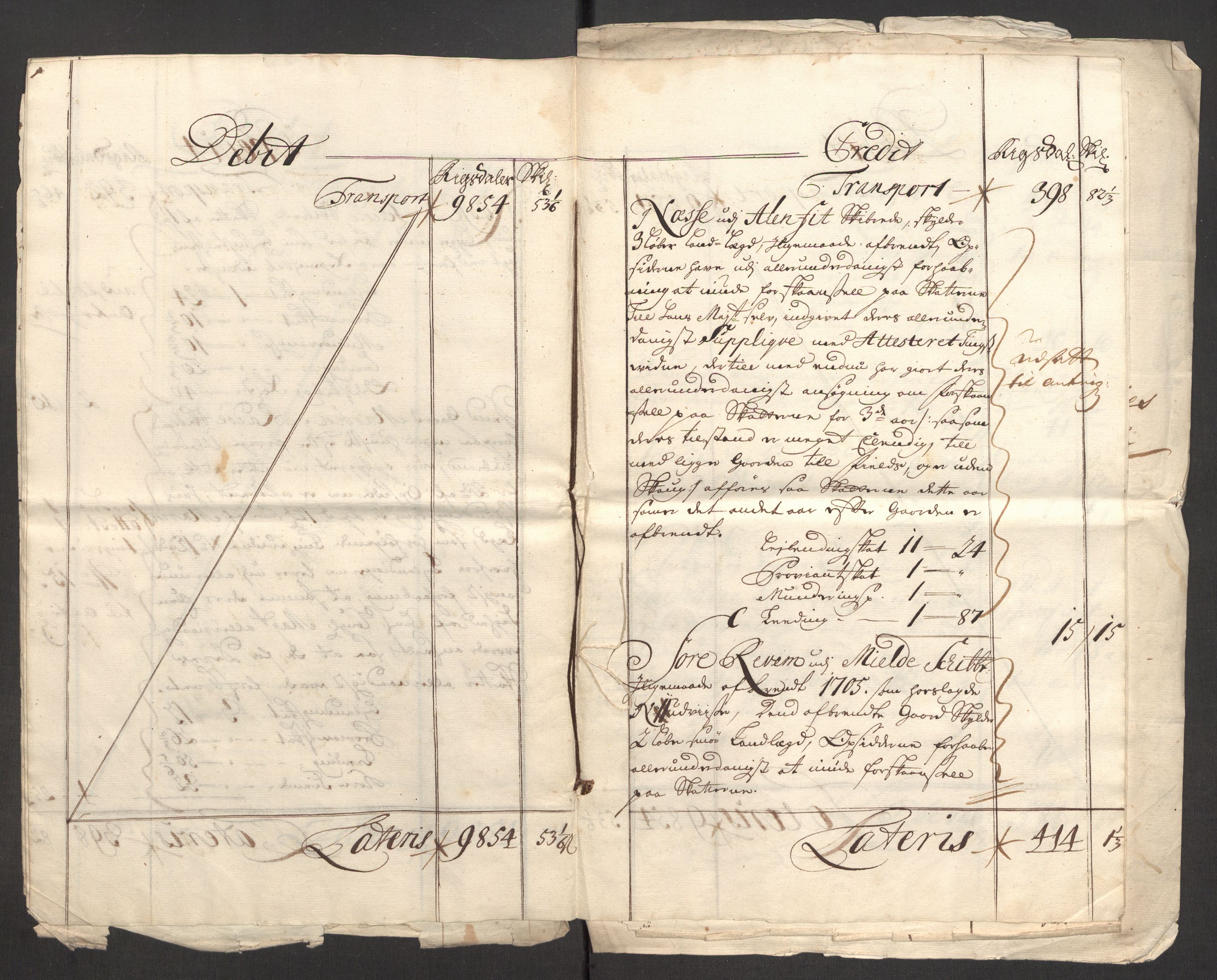 Rentekammeret inntil 1814, Reviderte regnskaper, Fogderegnskap, AV/RA-EA-4092/R51/L3187: Fogderegnskap Nordhordland og Voss, 1704-1705, p. 218