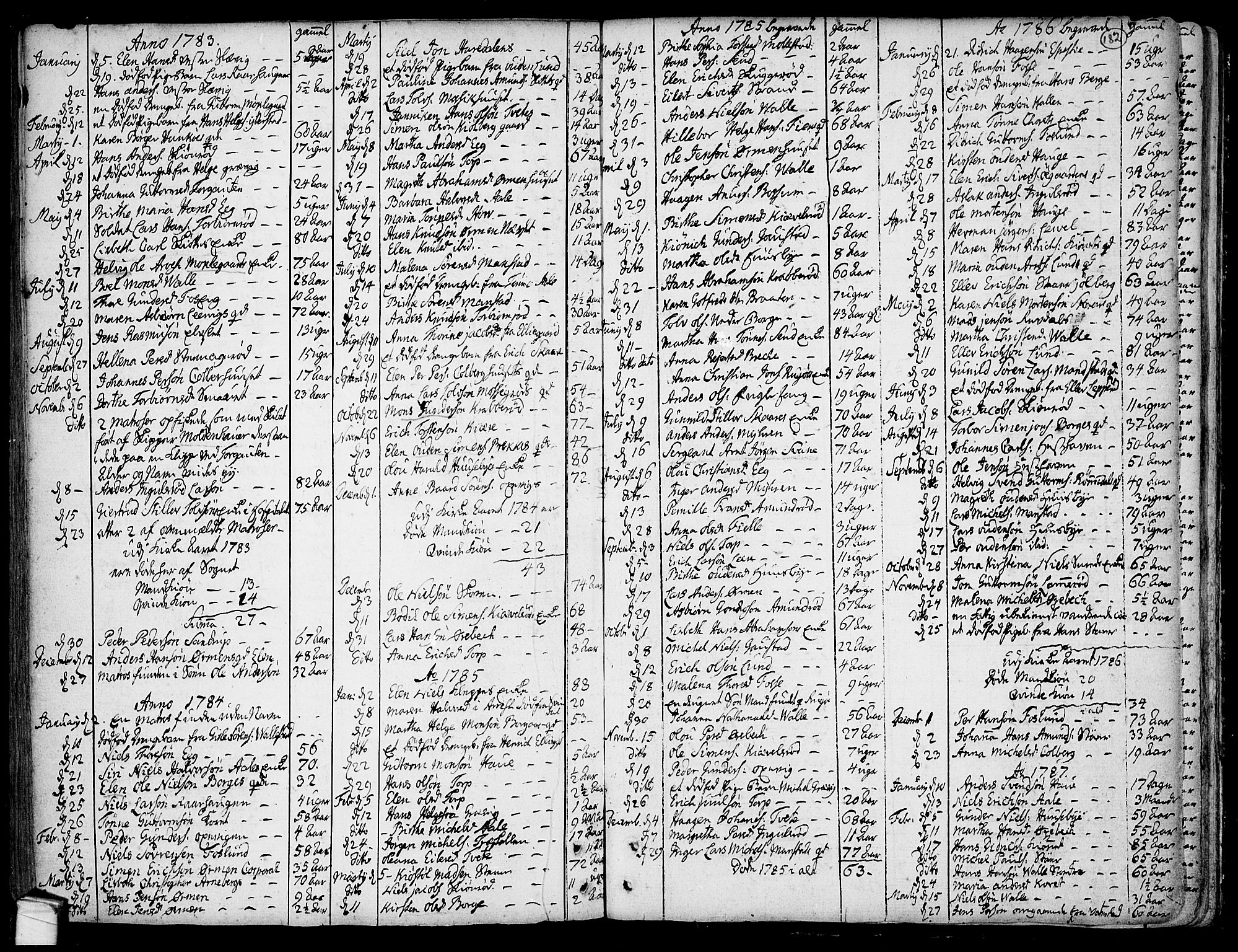Onsøy prestekontor Kirkebøker, SAO/A-10914/F/Fa/L0001: Parish register (official) no. I 1, 1733-1814, p. 182