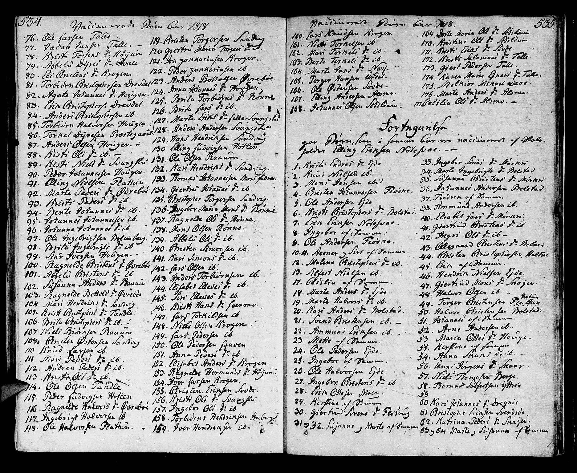 Luster sokneprestembete, AV/SAB-A-81101/H/Haa/Haaa/L0003: Parish register (official) no. A 3, 1803-1821, p. 534-535