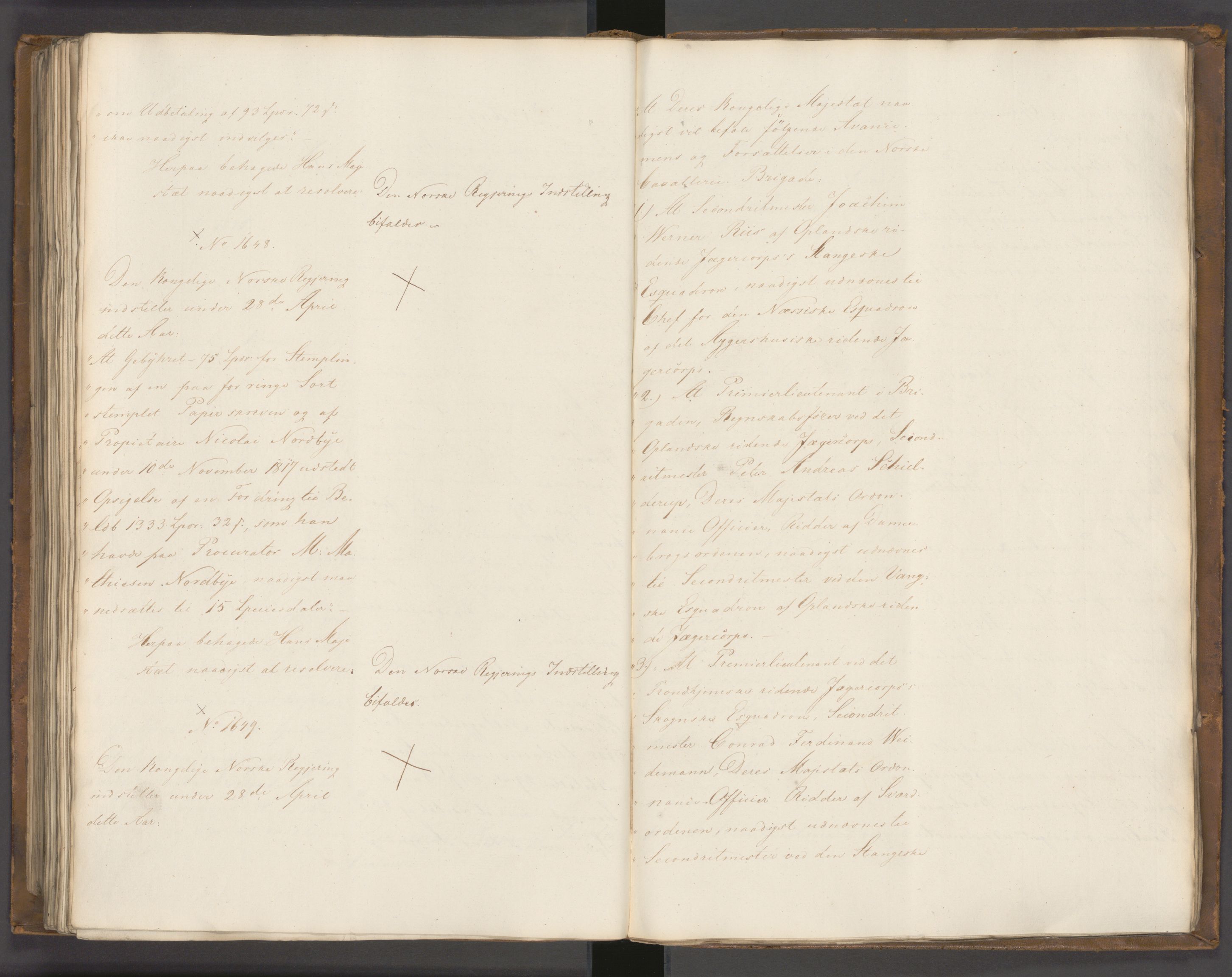 Statsrådssekretariatet, AV/RA-S-1001/A/Ab/L0022: Kgl. res. nr. 1210-1721, 1. halvår, 1826