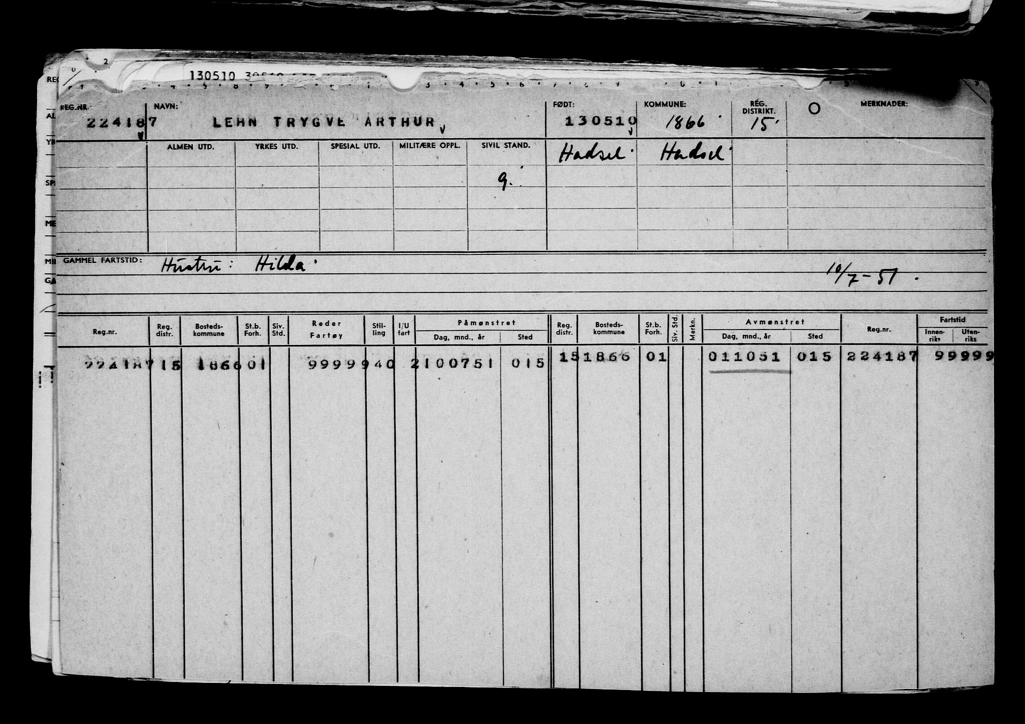 Direktoratet for sjømenn, AV/RA-S-3545/G/Gb/L0089: Hovedkort, 1910, p. 556