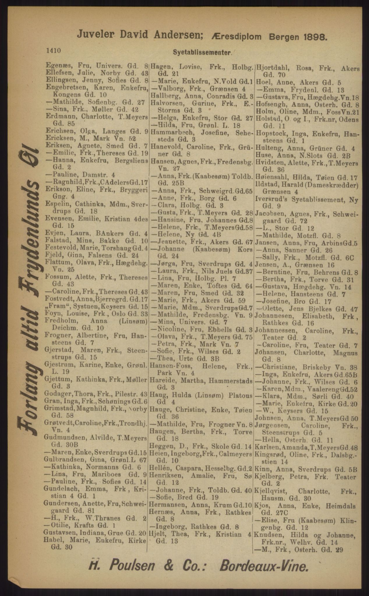 Kristiania/Oslo adressebok, PUBL/-, 1903, p. 1410